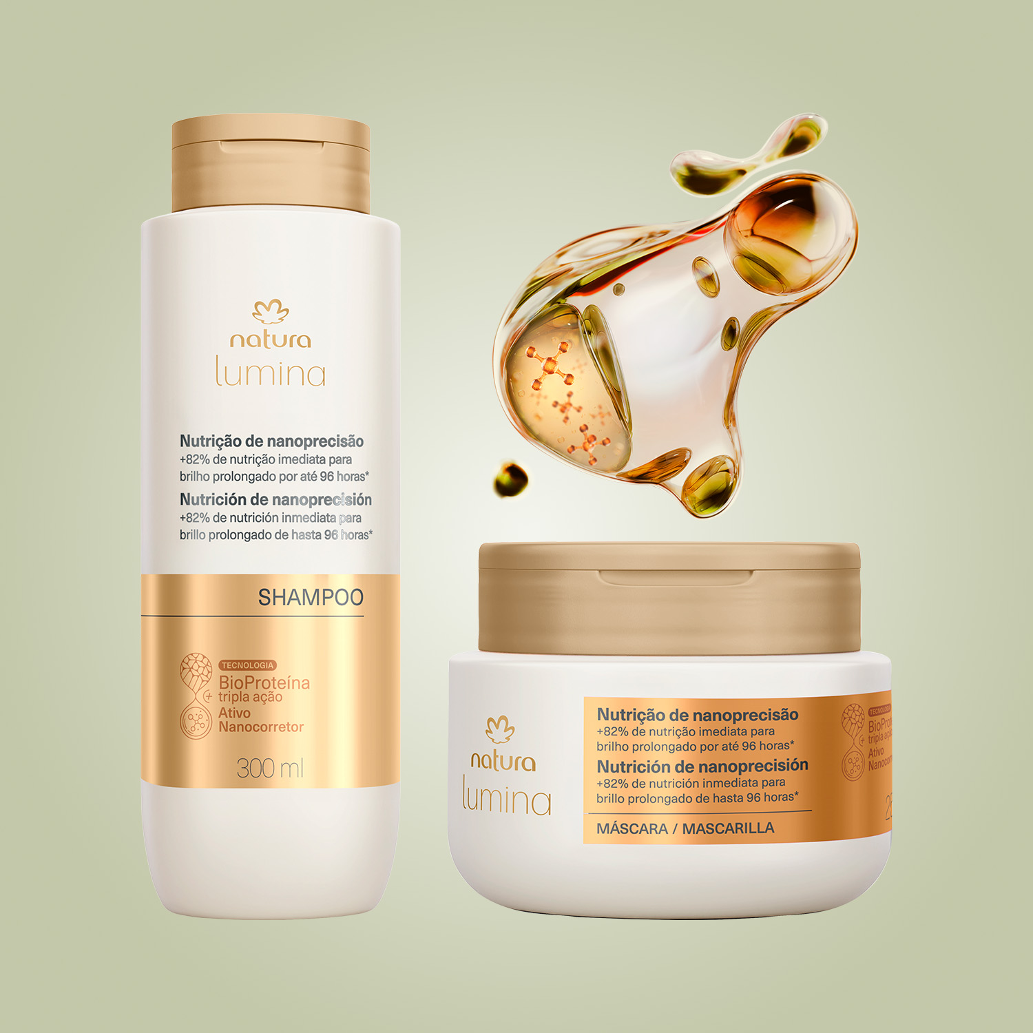 Kit Lumina Nutrição e Nanoprecisão Shampoo e Máscara