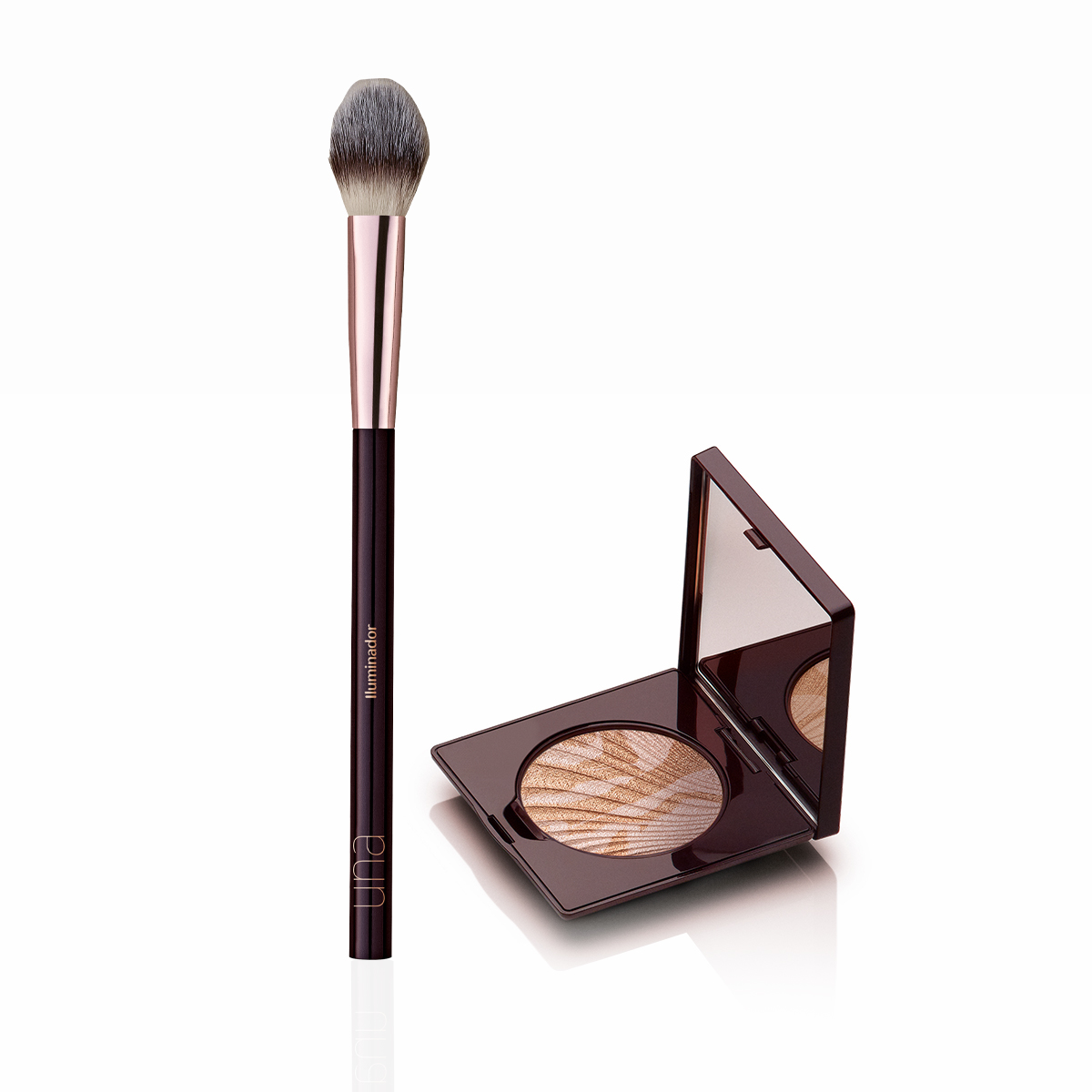 Kit Una Iluminador Marmorizado e Pincel