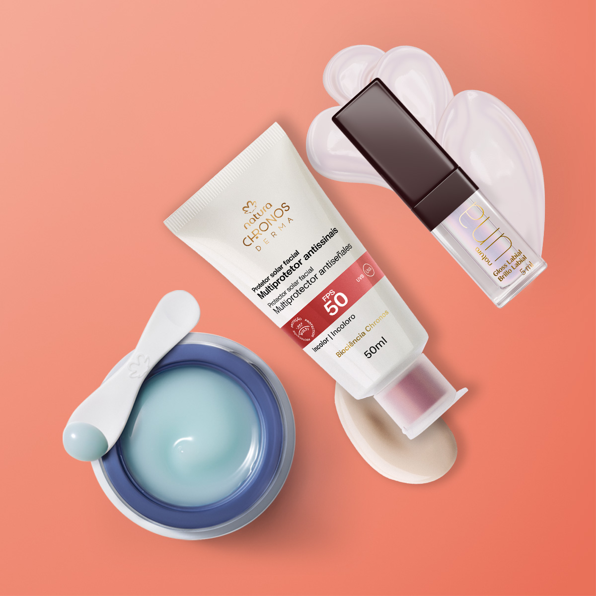 Kit Chronos Derma e Gloss Labial Una Volume Imediato Incolor