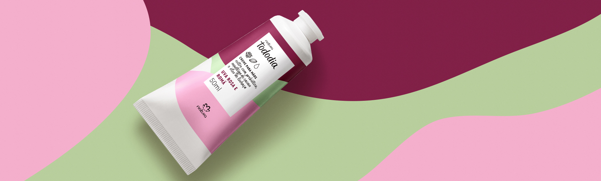 Creme Nutritivo para as Mãos Tododia Uva Rosa e Romã 50 ml