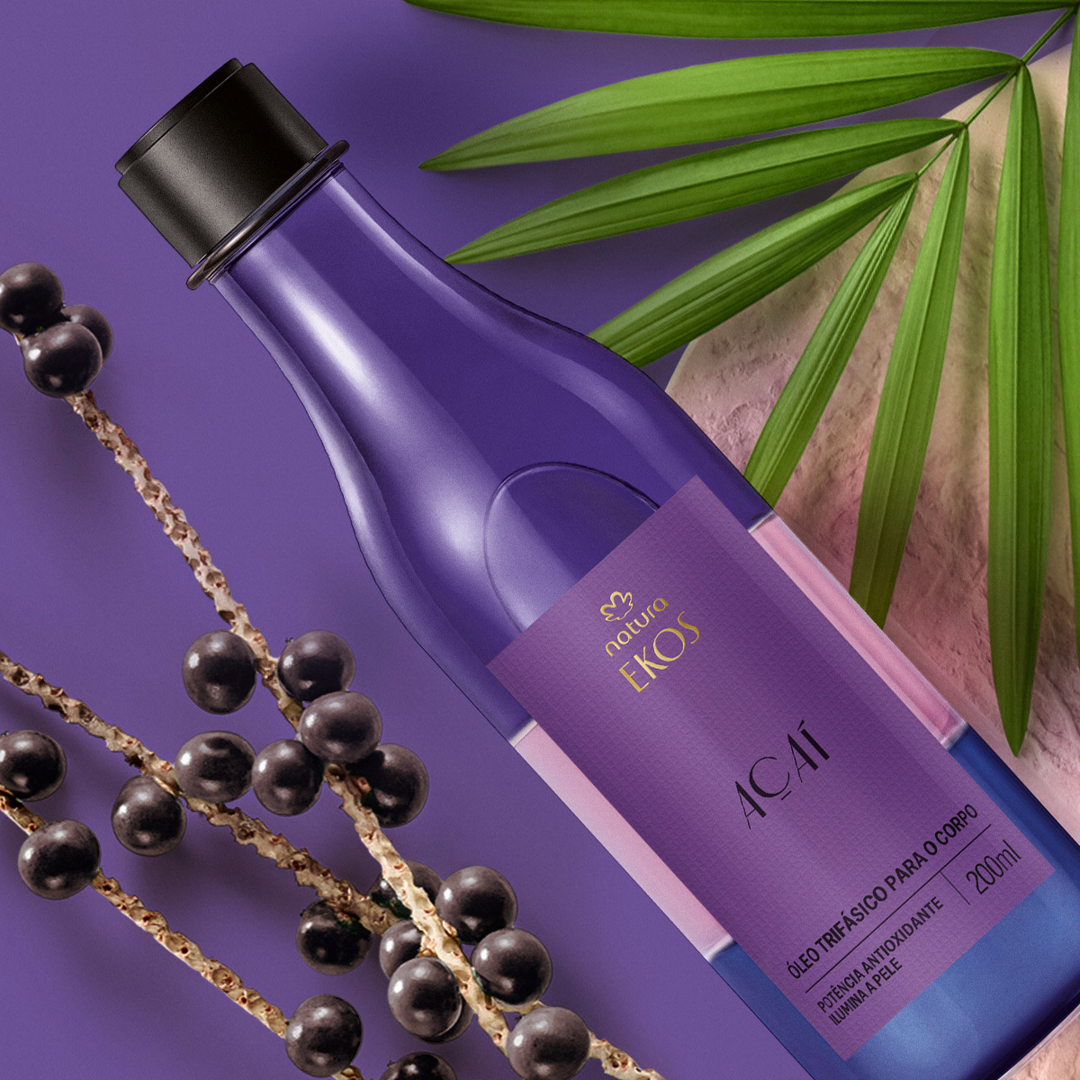 Óleo Trifásico Desodorante Corporal Ekos Açaí