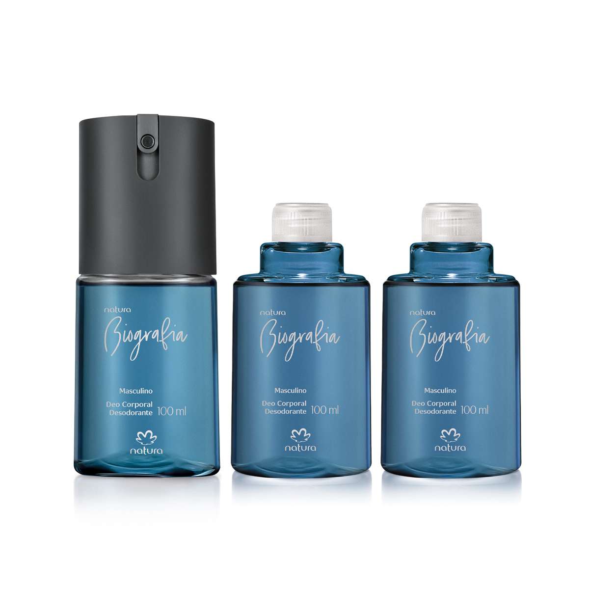 Kit Desodorante Corporal Biografia Masculino (3 produtos)