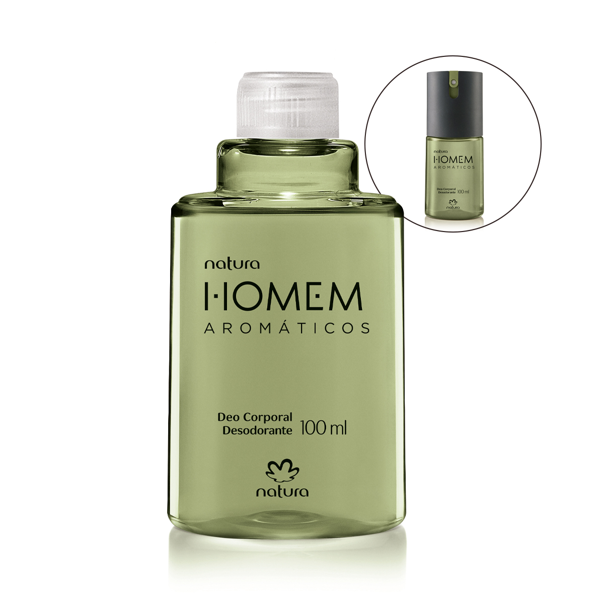 Refil Desodorante Corporal Natura Homem Aromáticos 100 ml