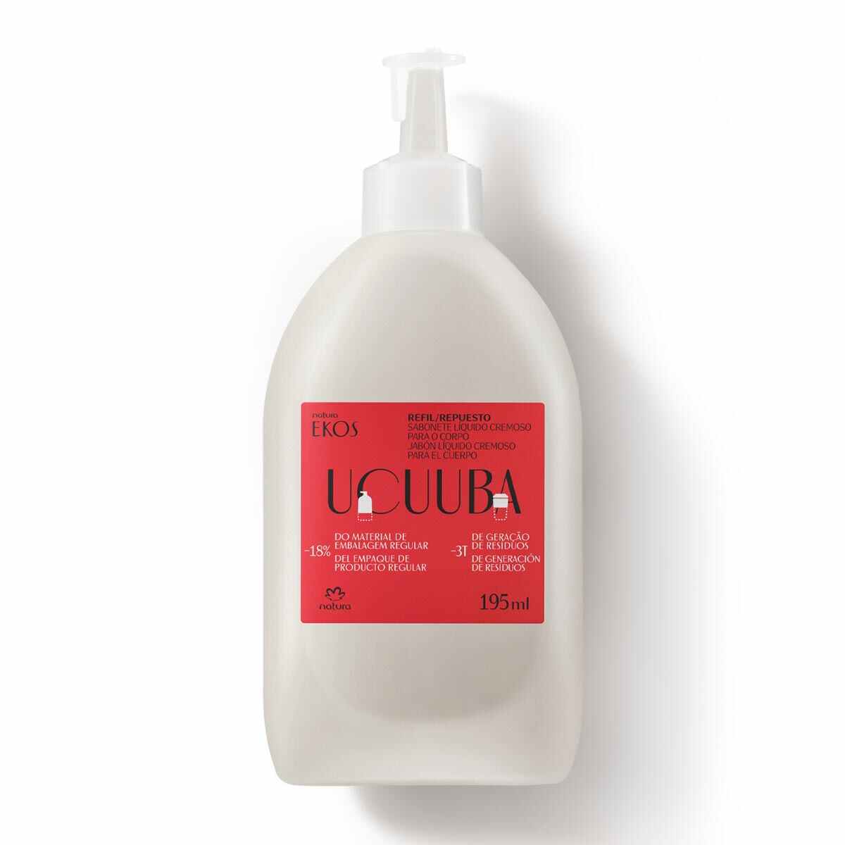 Refil Sabonete Líquido Hidratante Corporal Ekos Ucuuba 195 ml