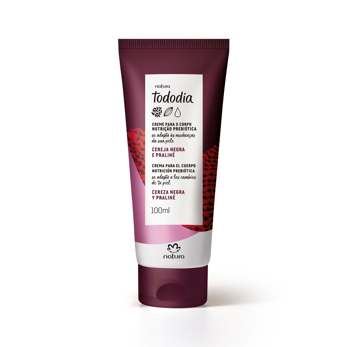 Creme Desodorante Nutritivo para o Corpo Tododia Cereja Negra e Praliné 100 ml