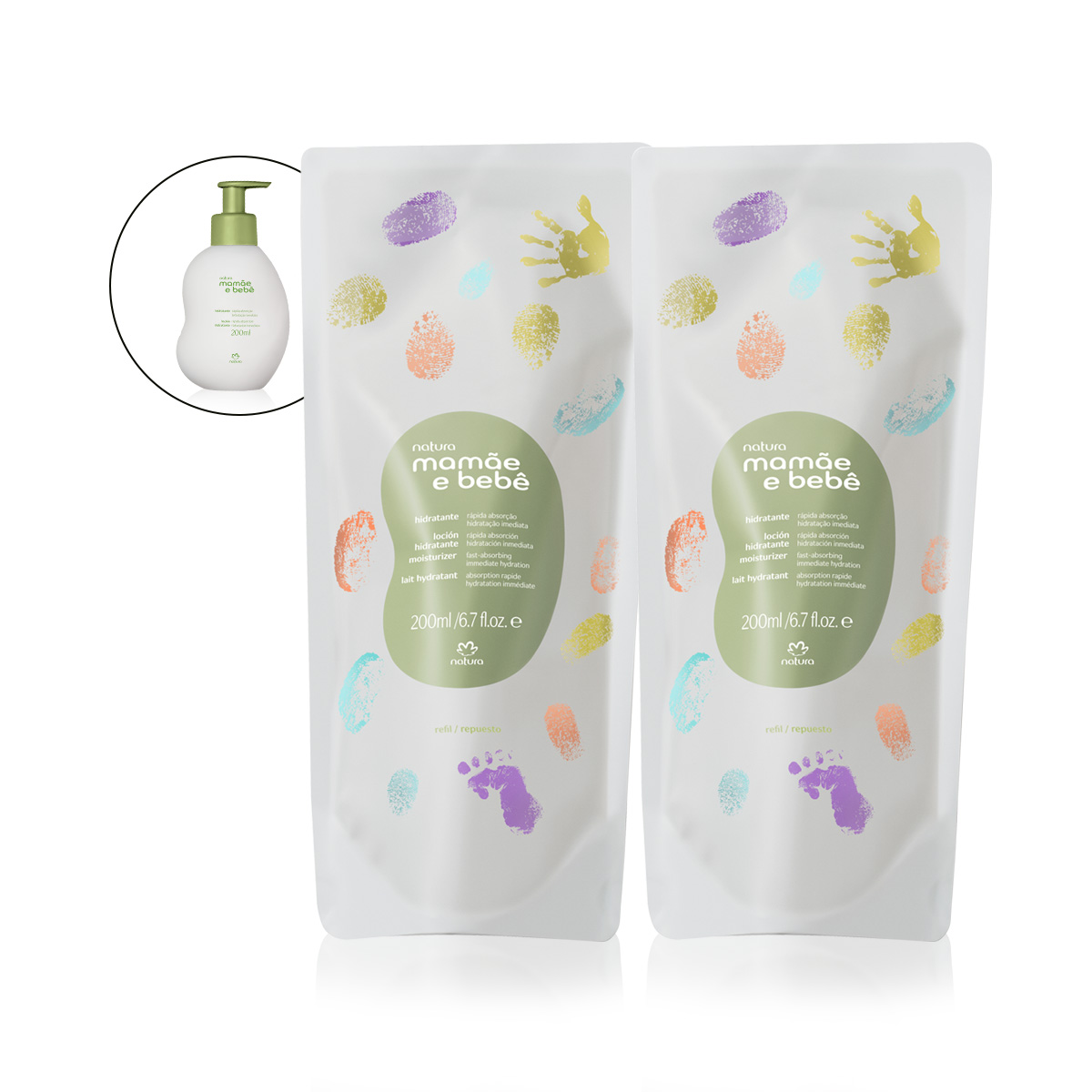 Kit Refis Hidratante Mamãe e Bebê