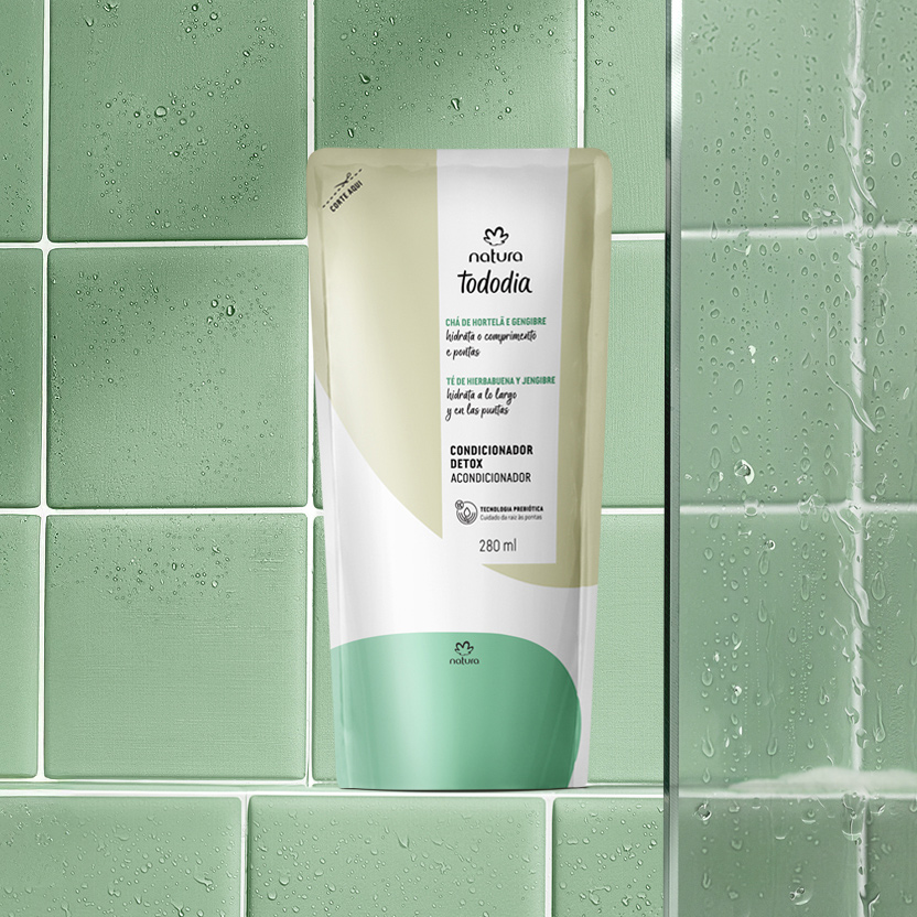 Refil Condicionador Detox Tododia Chá de Hortelã e Gengibre