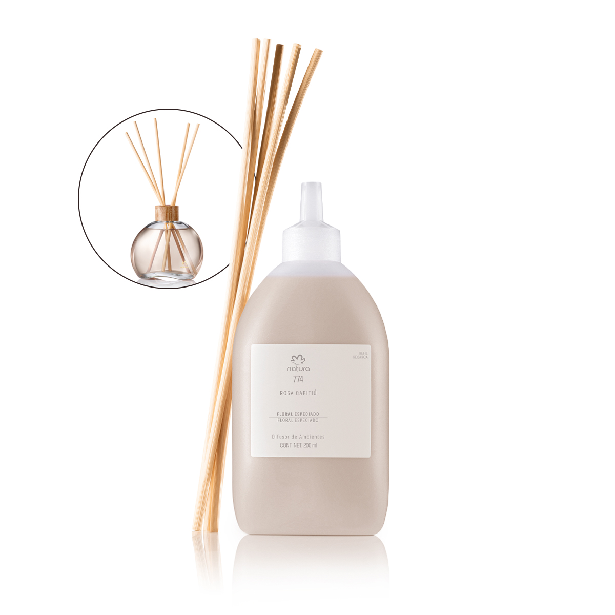 Refil Difusor Natura 774 Rosa Capitiú 200 ml
