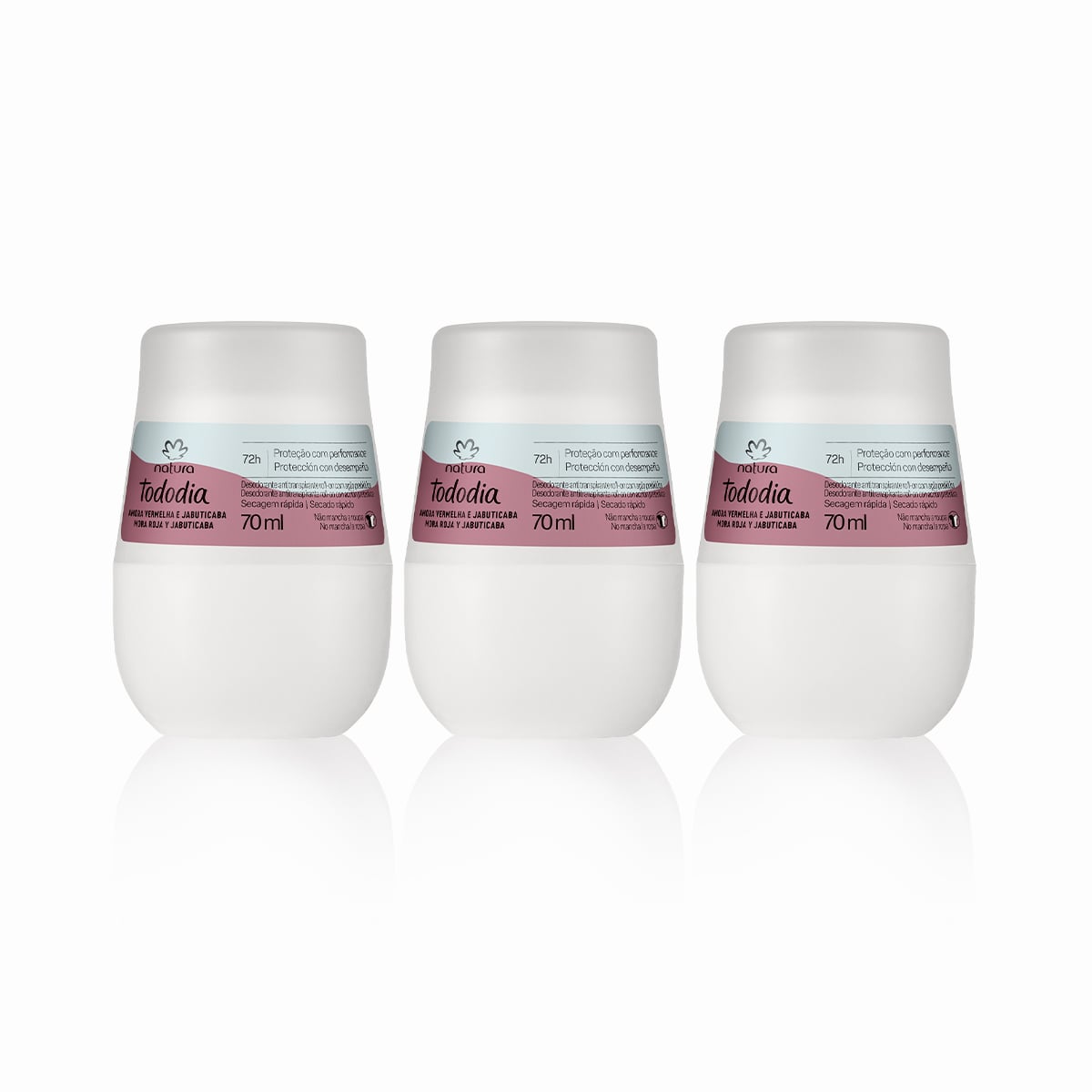 Kit Desodorante Antitranspirante Roll-on Amora Vermelha e Jabuticaba (3 unidades)