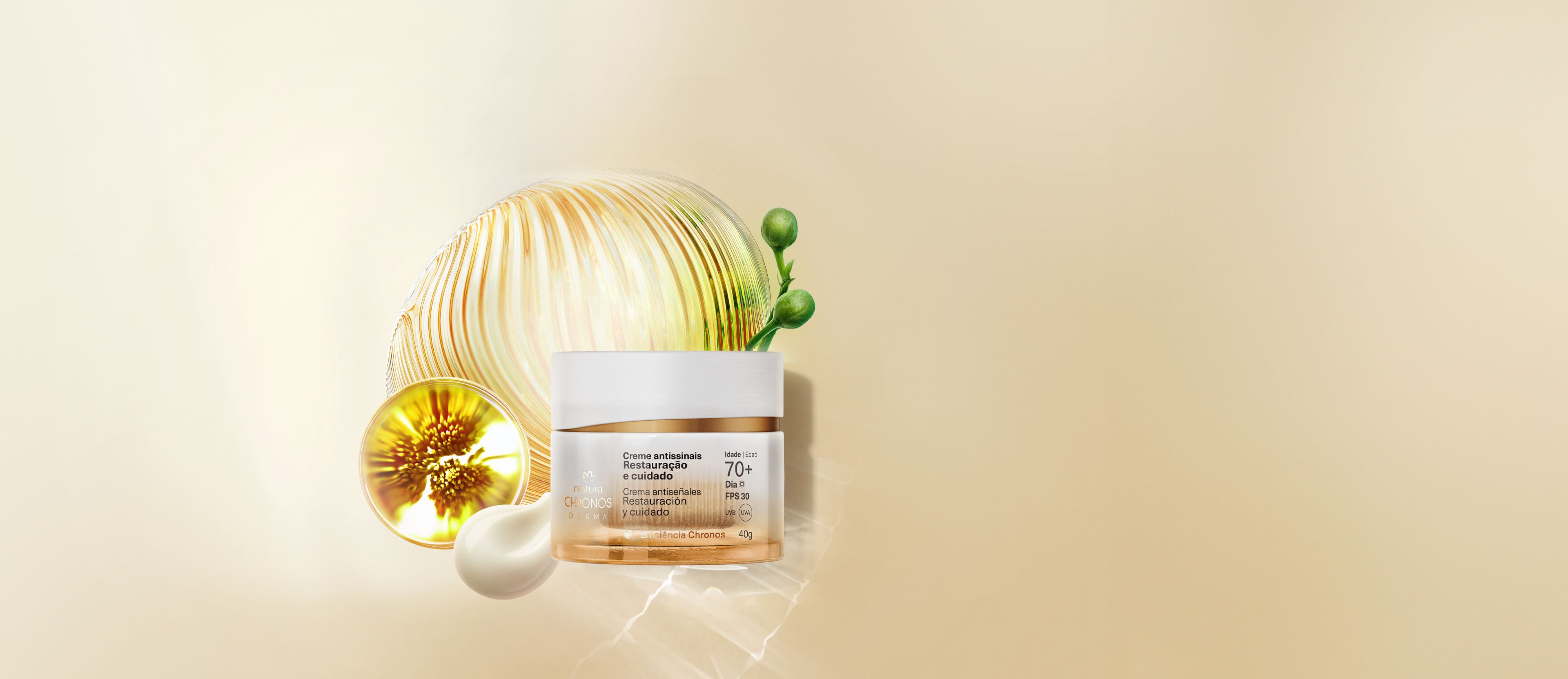 Creme Antissinais Restauração e Cuidado 70+ Dia Chronos Derma