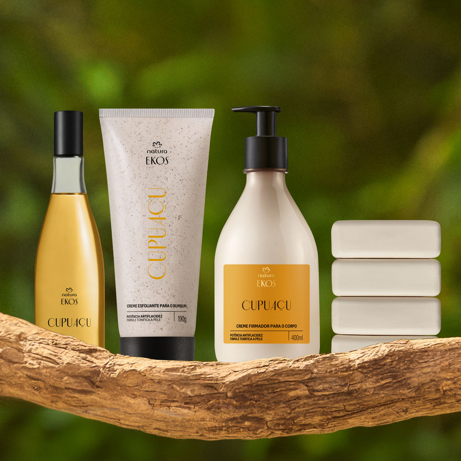Kit Ekos Cupuaçu Hidratante, Esfoliante, Sabonete e Frescor