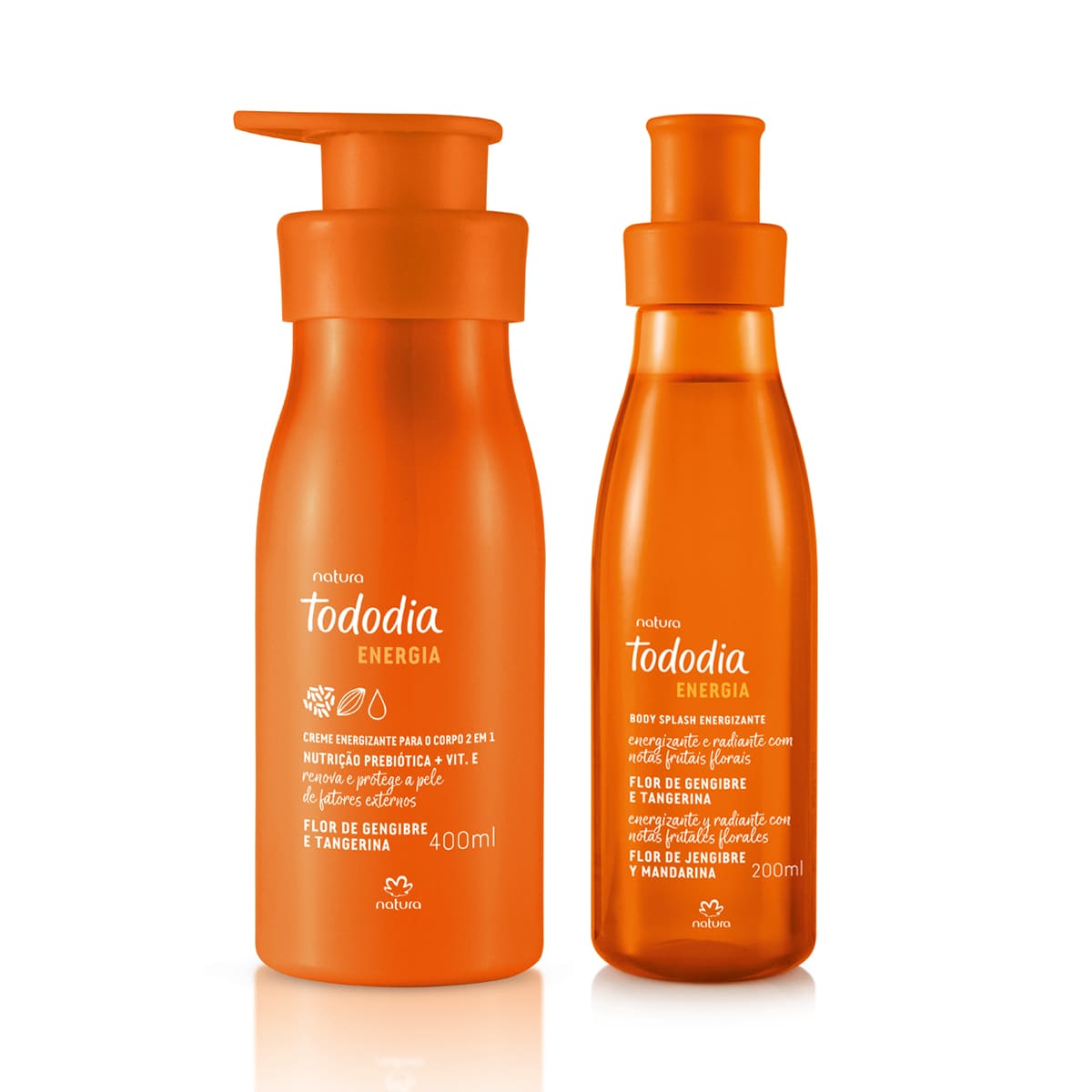 Kit Tododia Energia Flor de gengibre e Tangerina com Body Splash (2 produtos)