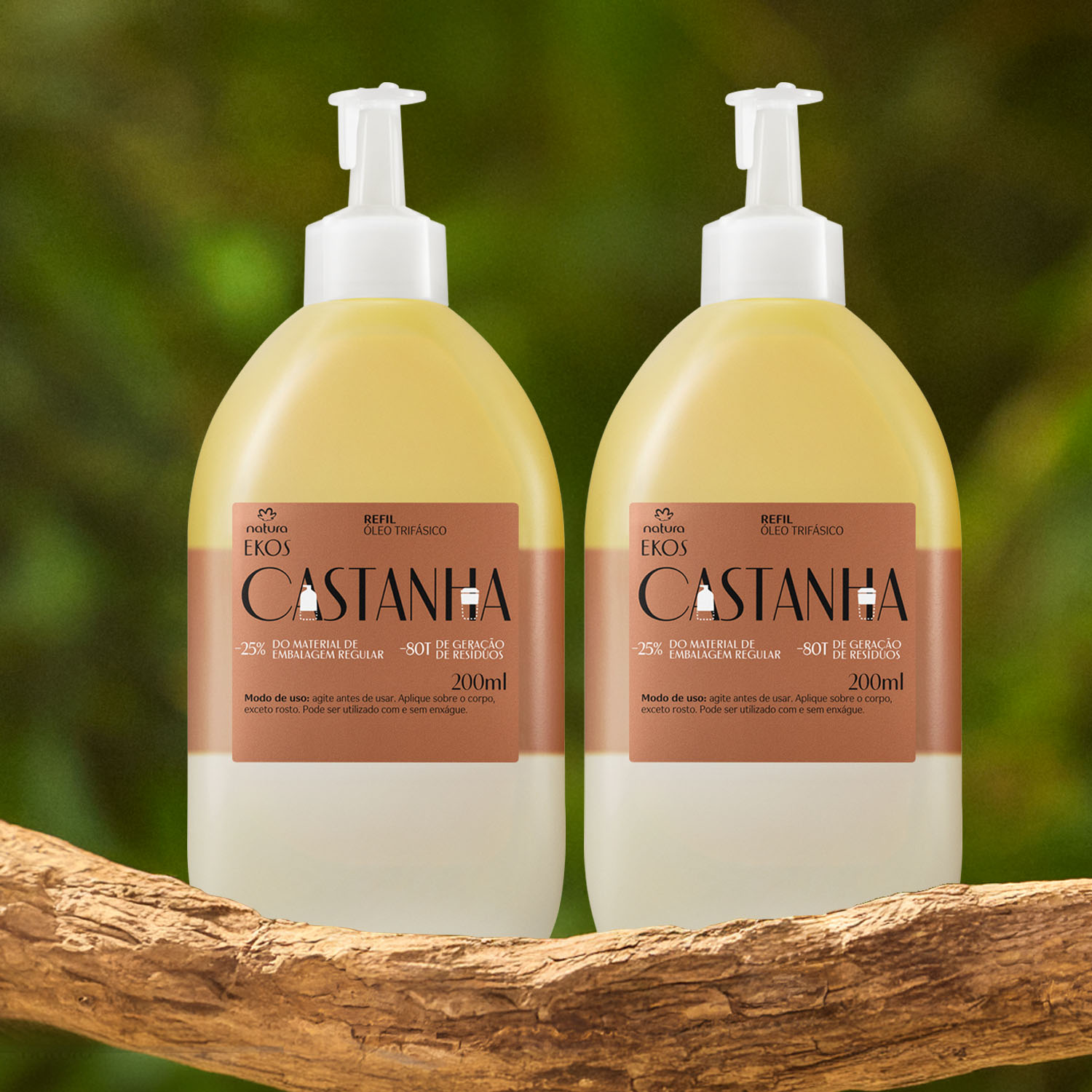 Kit Refil Ekos Óleo Trifásico Castanha