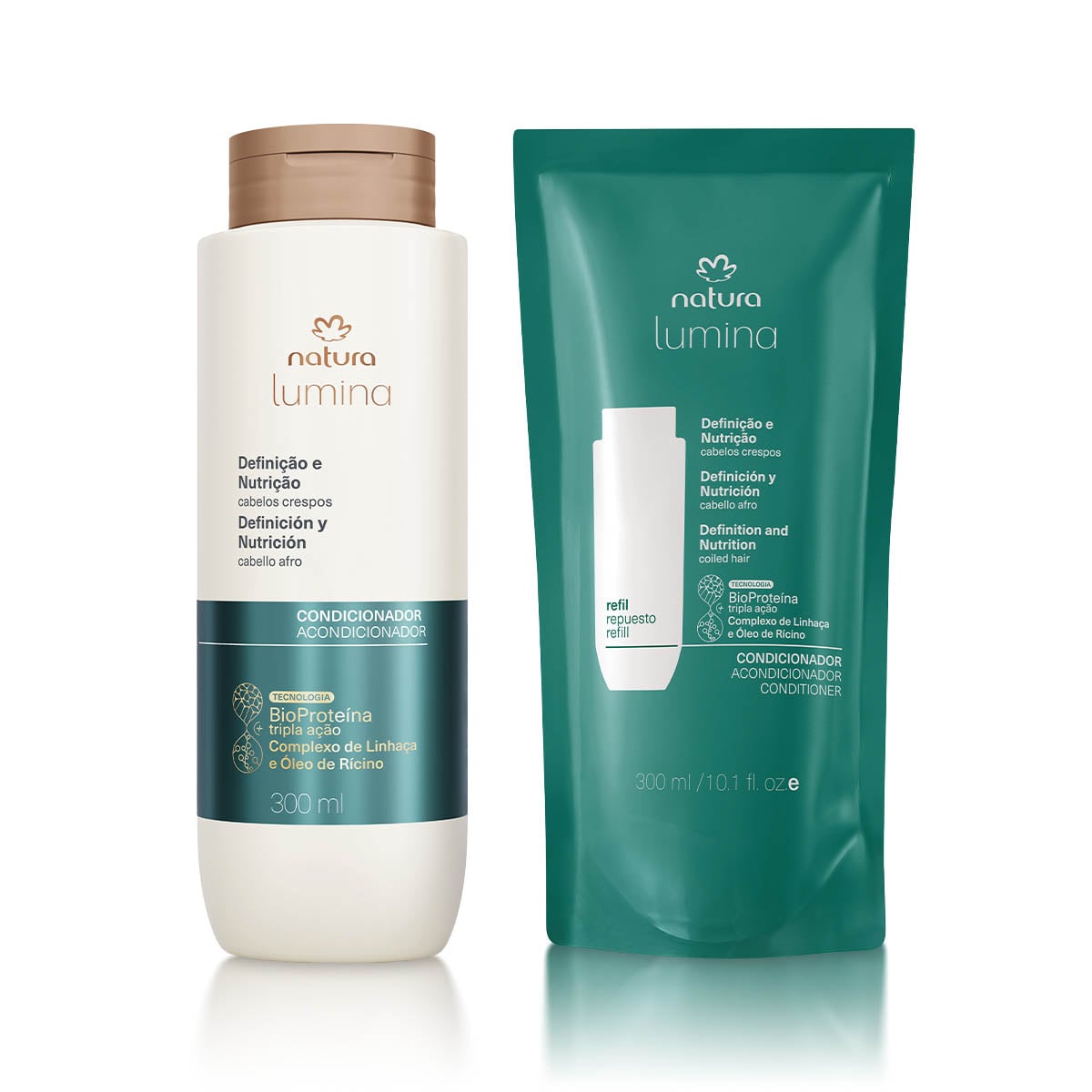 Kit Condicionador com Refil Lumina Definição e Nutrição para Cabelos Crespos