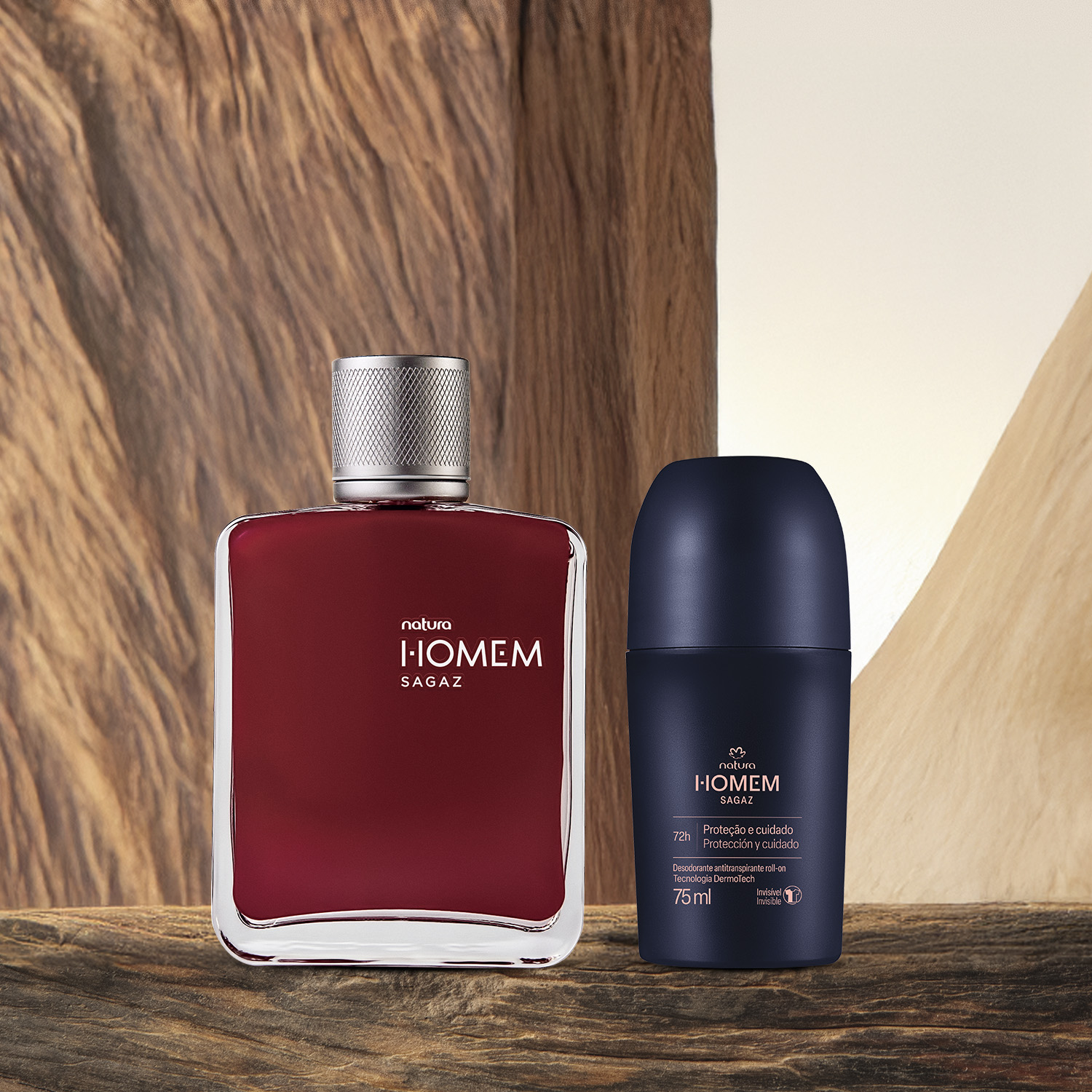Kit Natura Homem Sagaz e Desodorante Roll-on (2 produtos)