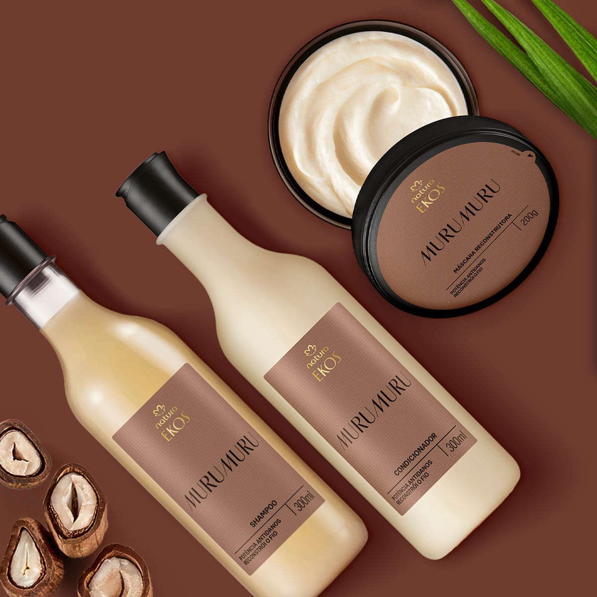 Kit Ekos Murumuru Shampoo, Condicionador e Máscara