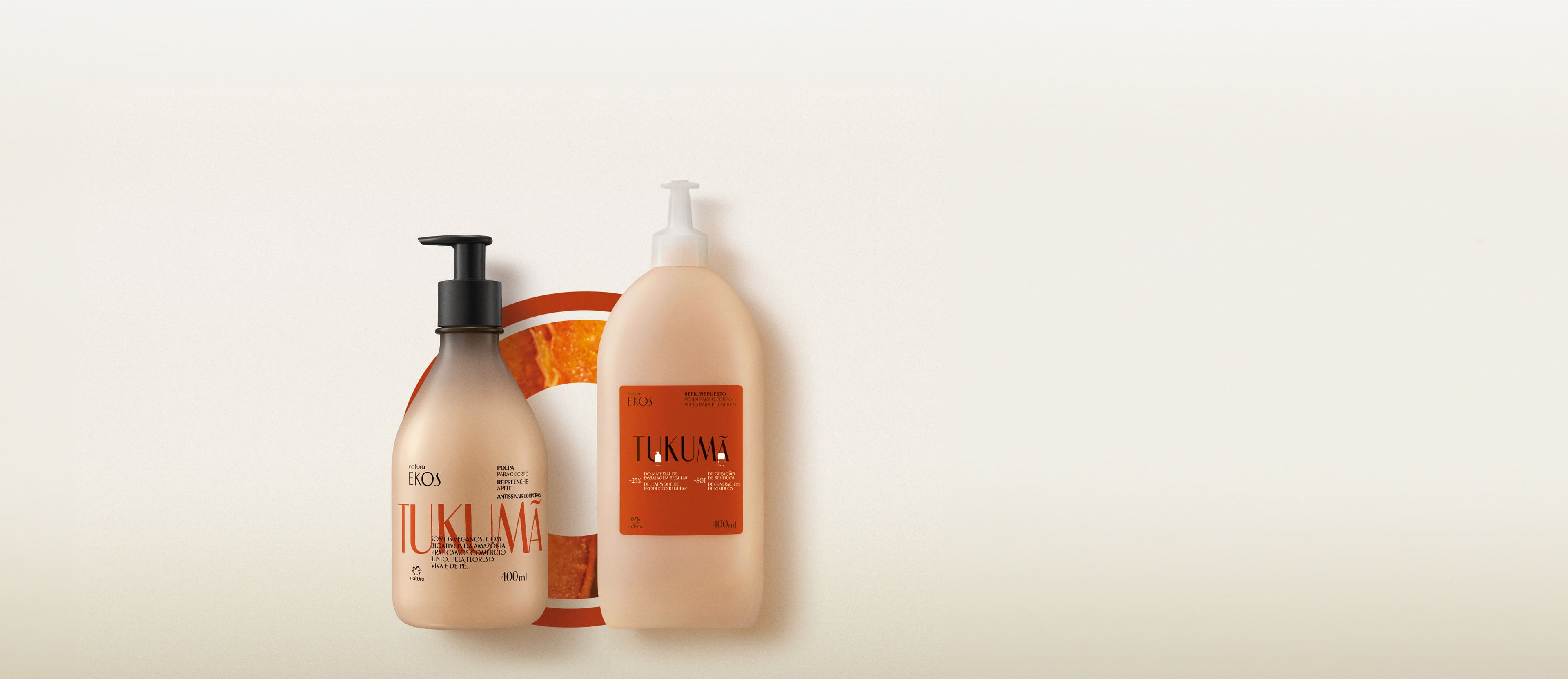 Kit Polpa Desodorante Hidratante para o Corpo Ekos Tukumã com Refil (2 produtos)