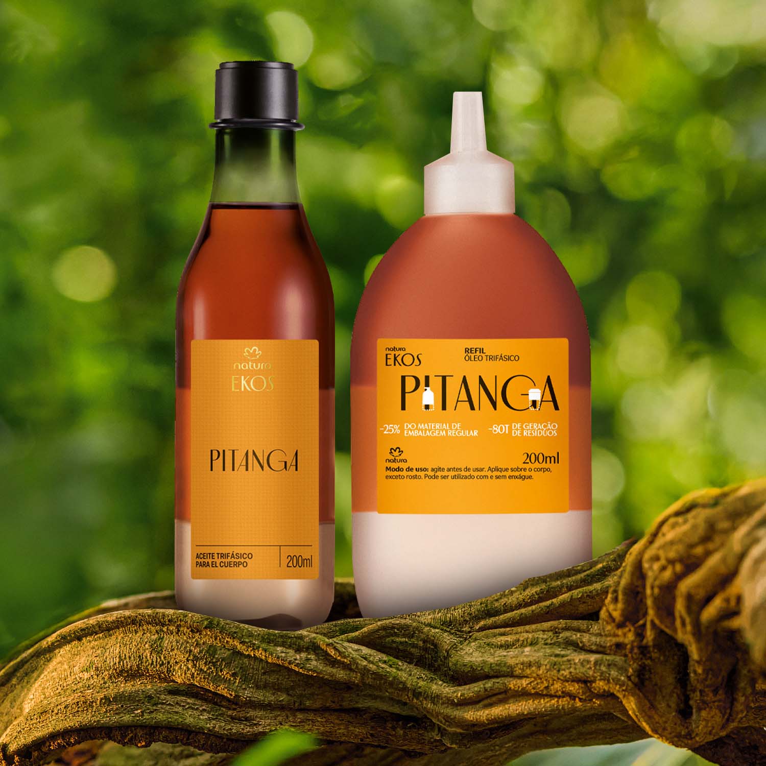 Kit Óleo Trifásico Desodorante Corporal Ekos Pitanga com Refil