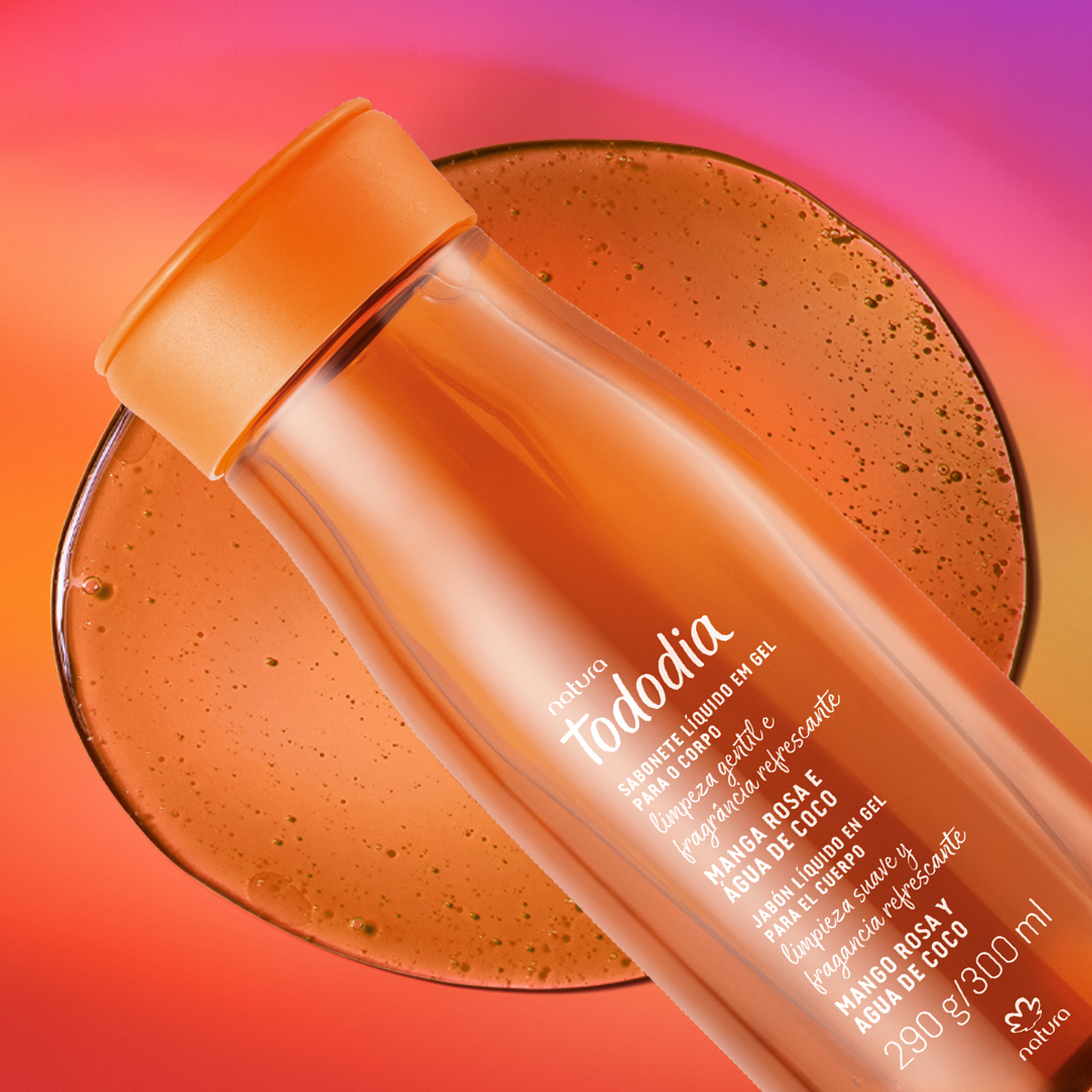 Sabonete Líquido em Gel Tododia Manga Rosa e Água de Coco