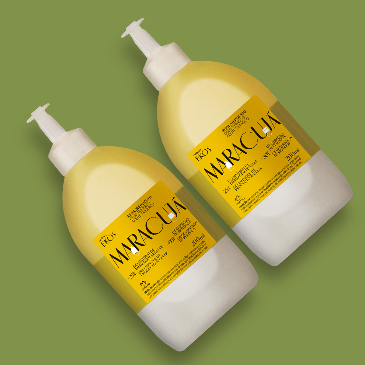 Kit Refil Ekos Óleo Trifásico Maracujá