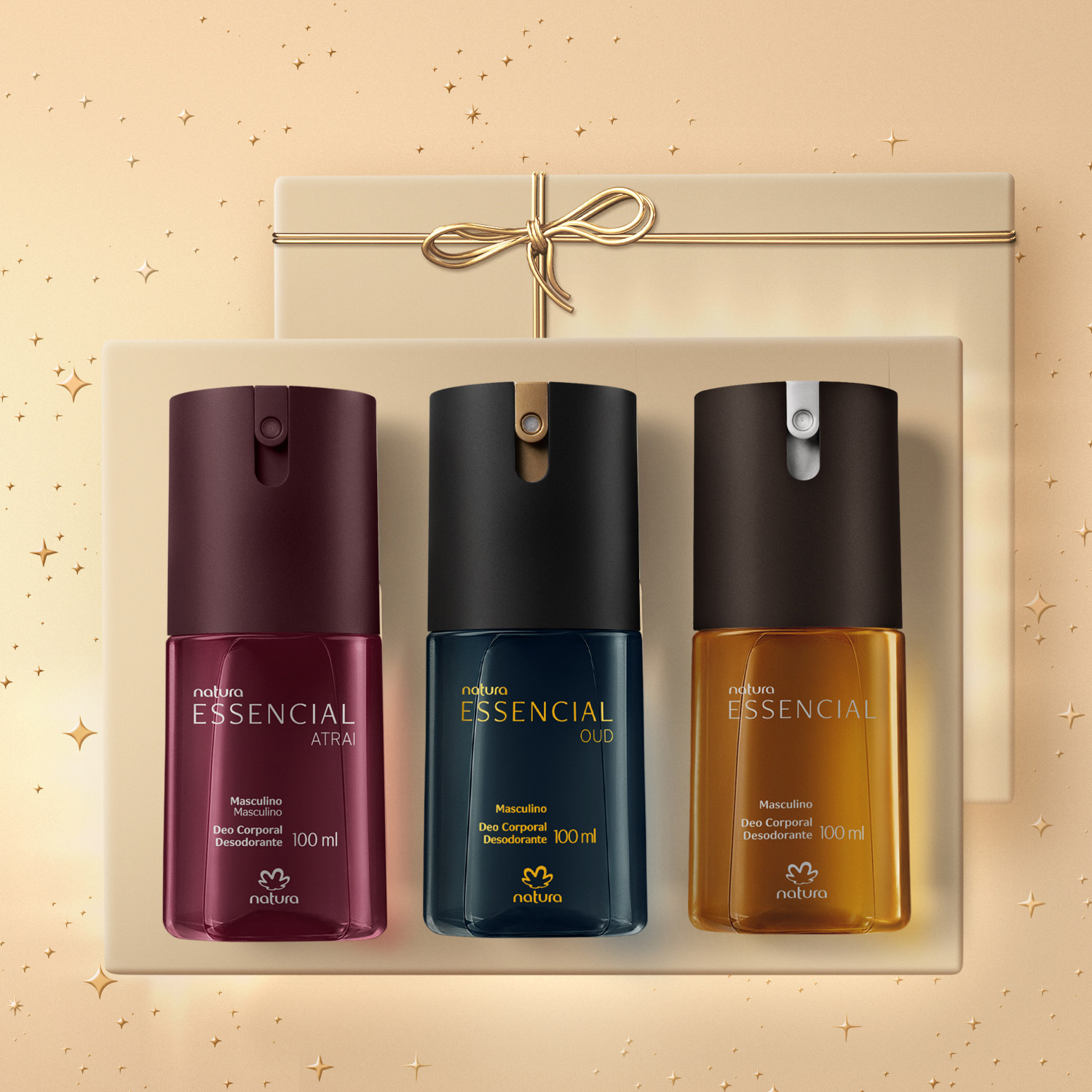 Presente Natura Essencial Trio de Desodorantes Masculino (3 unidades)