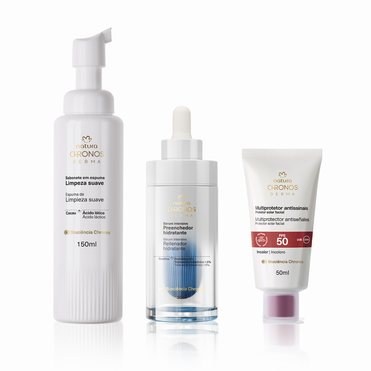 Kit Rotina Hidratação Chronos Derma (3 produtos)