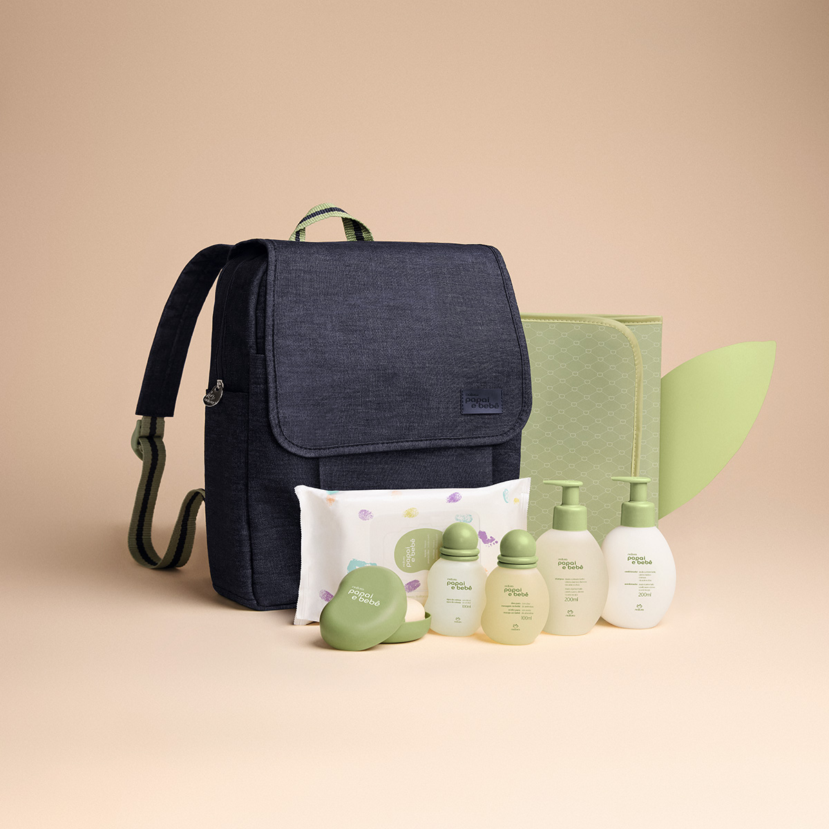 Presente Natura Papai e Bebê com Mochila (7 produtos)
