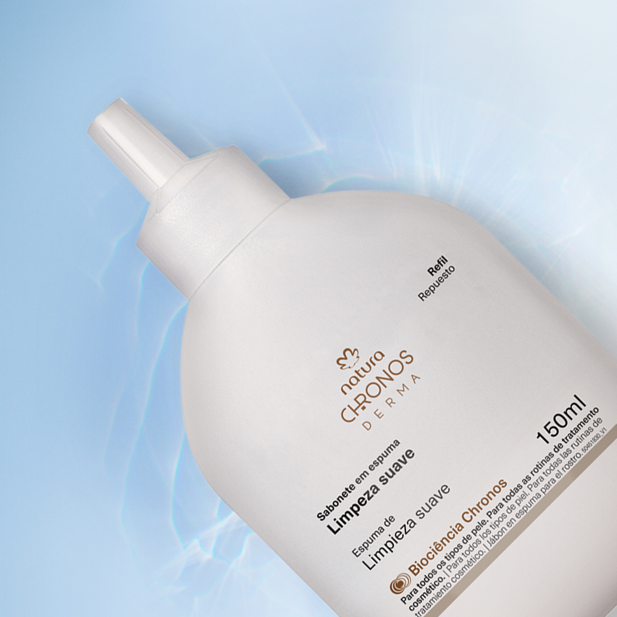 Refil Sabonete em Espuma Limpeza Suave Chronos Derma