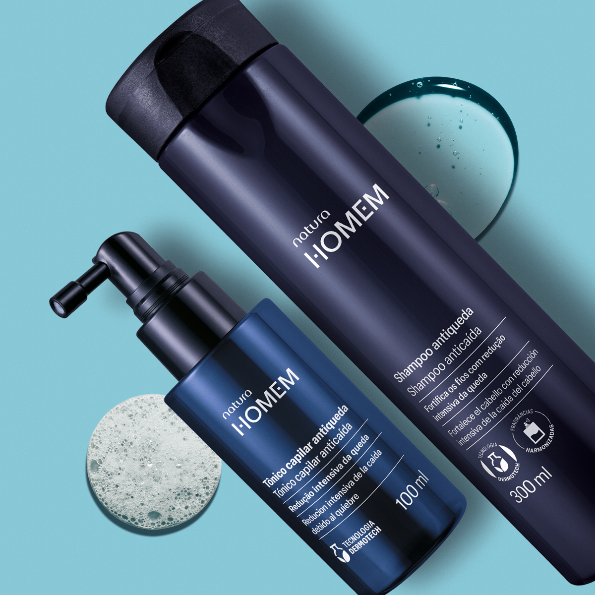 Kit Shampoo Antiqueda e Tônico Capilar Antiqueda Natura Homem (2 produtos)