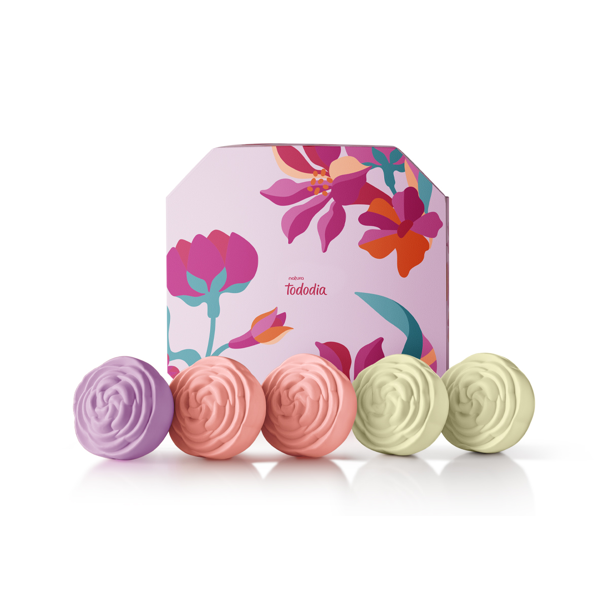Presente Dia das Mães Tododia Meu Jardim de Flores (5 sabonetes)