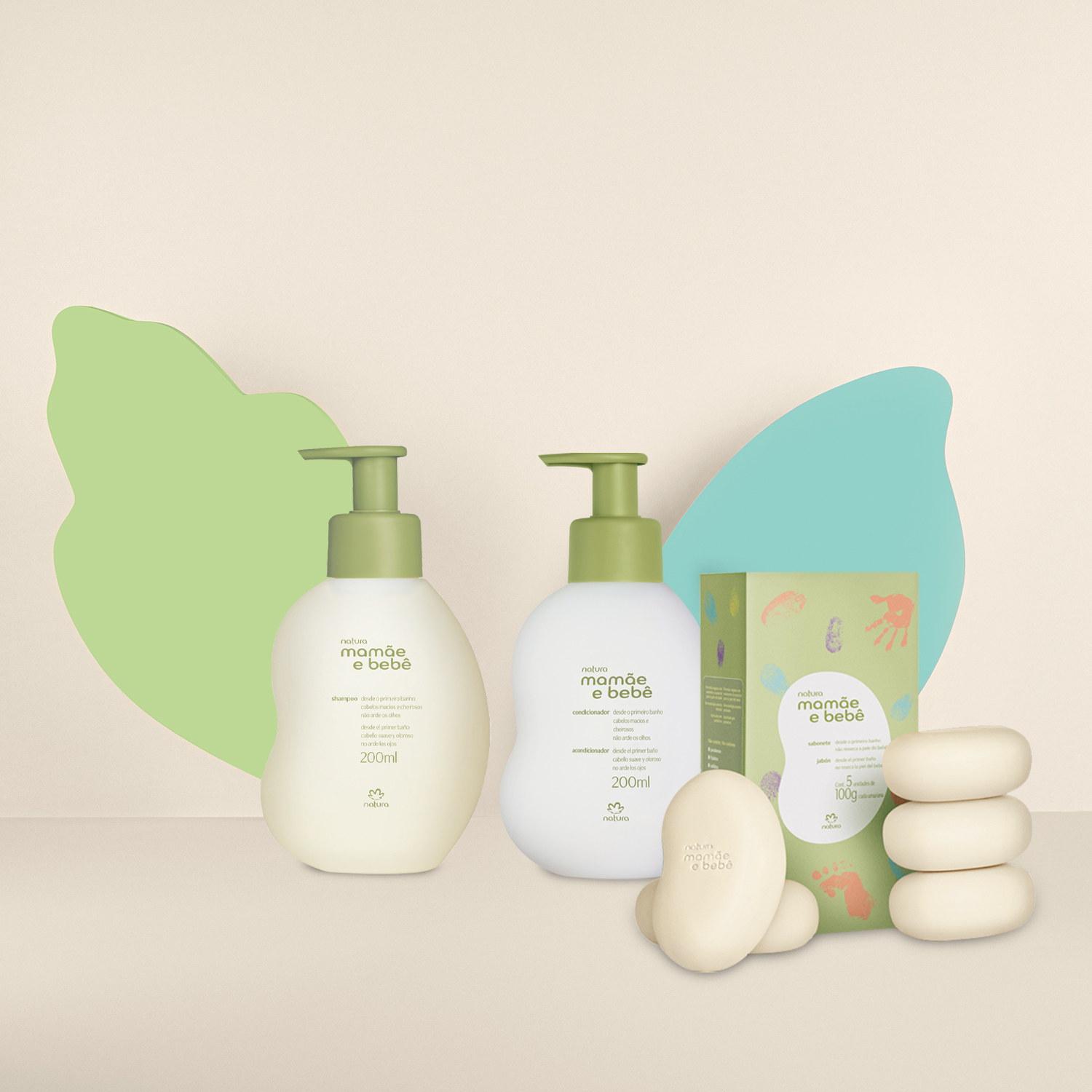 Kit Mamãe e Bebê Shampoo, Condicionador e Sabonete em Barra (3 produtos)