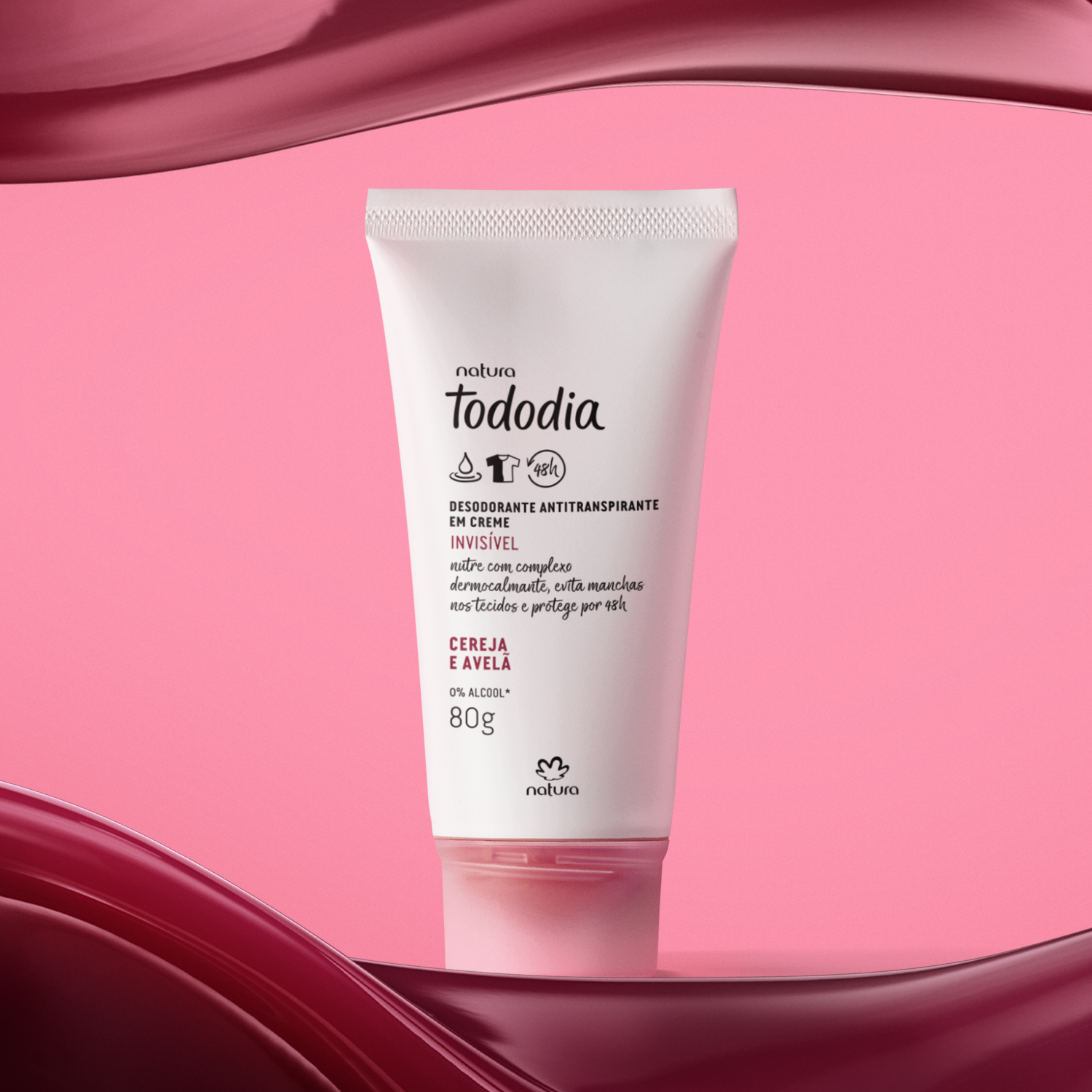 Desodorante Antitranspirante em Creme Tododia Cereja e Avelã