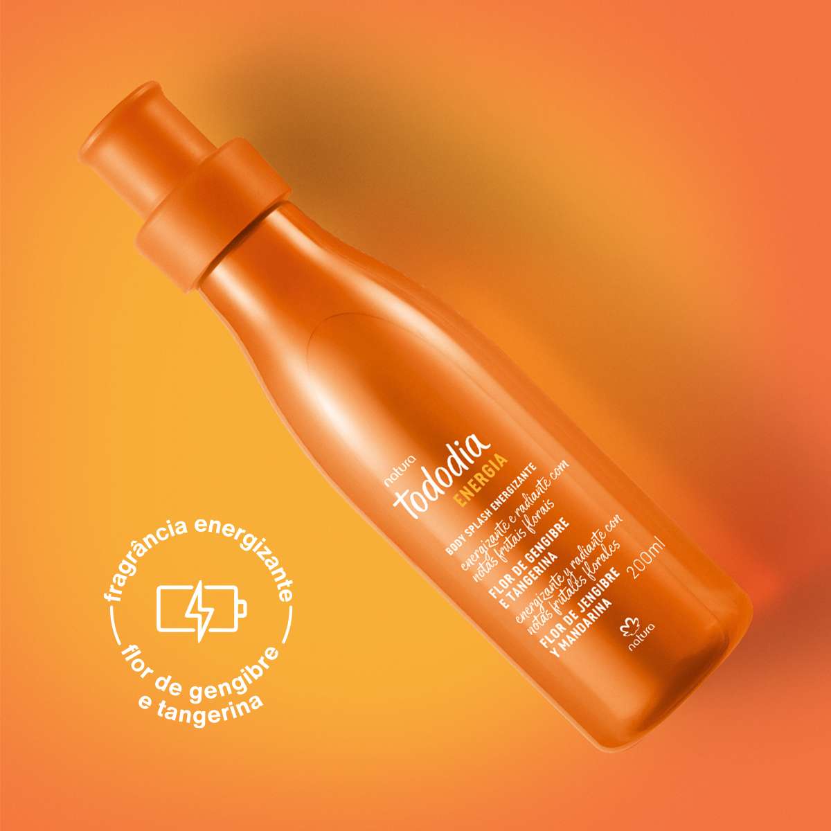 Body Splash Tododia Flor de Gengibre e Tangerina 200 ml