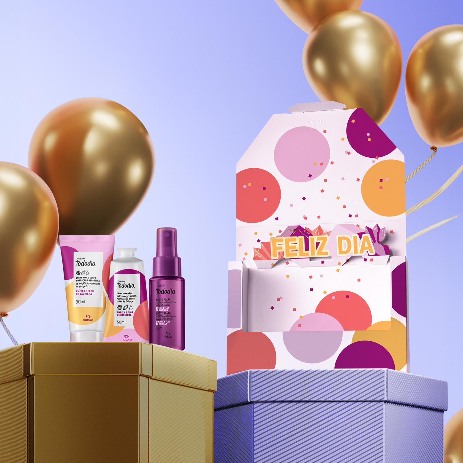 Presente Natura Tododia Feliz Aniversário (3 produtos)