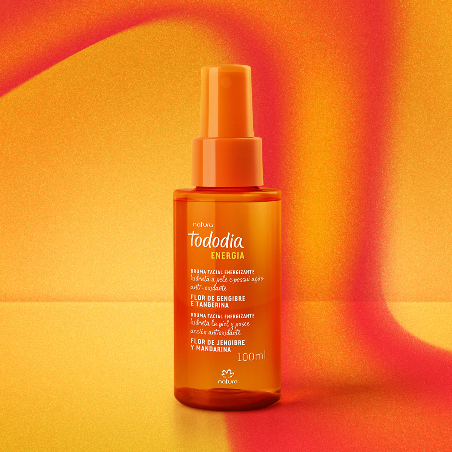 Bruma Facial Energizante Tododia Flor de Gengibre e Tangerina