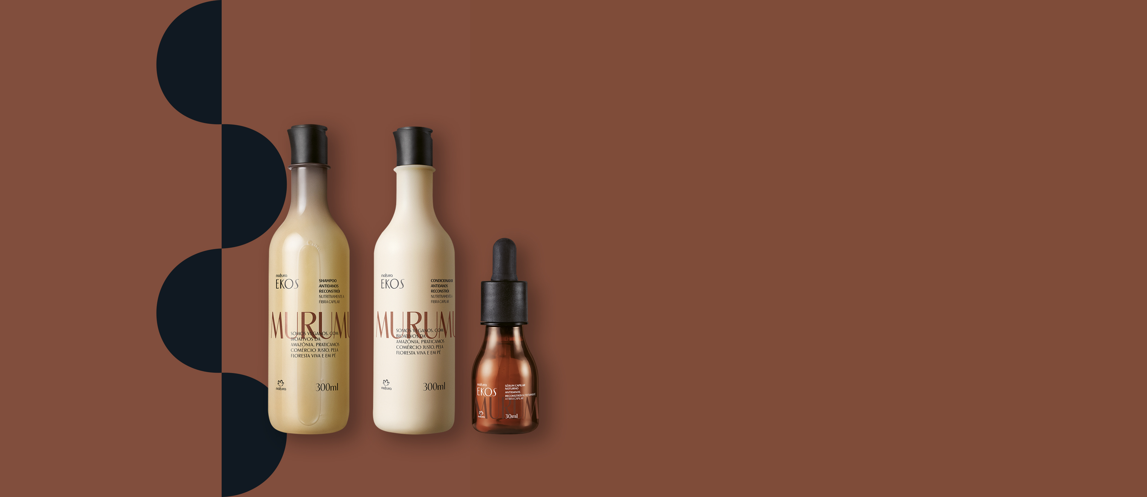 Kit Ekos Murumuru Shampoo, Condicionador e Sérum (3 produtos)