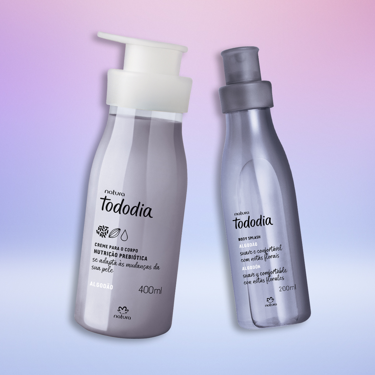 Kit Tododia Algodão com Hidratante e Body Splash (2 produtos)