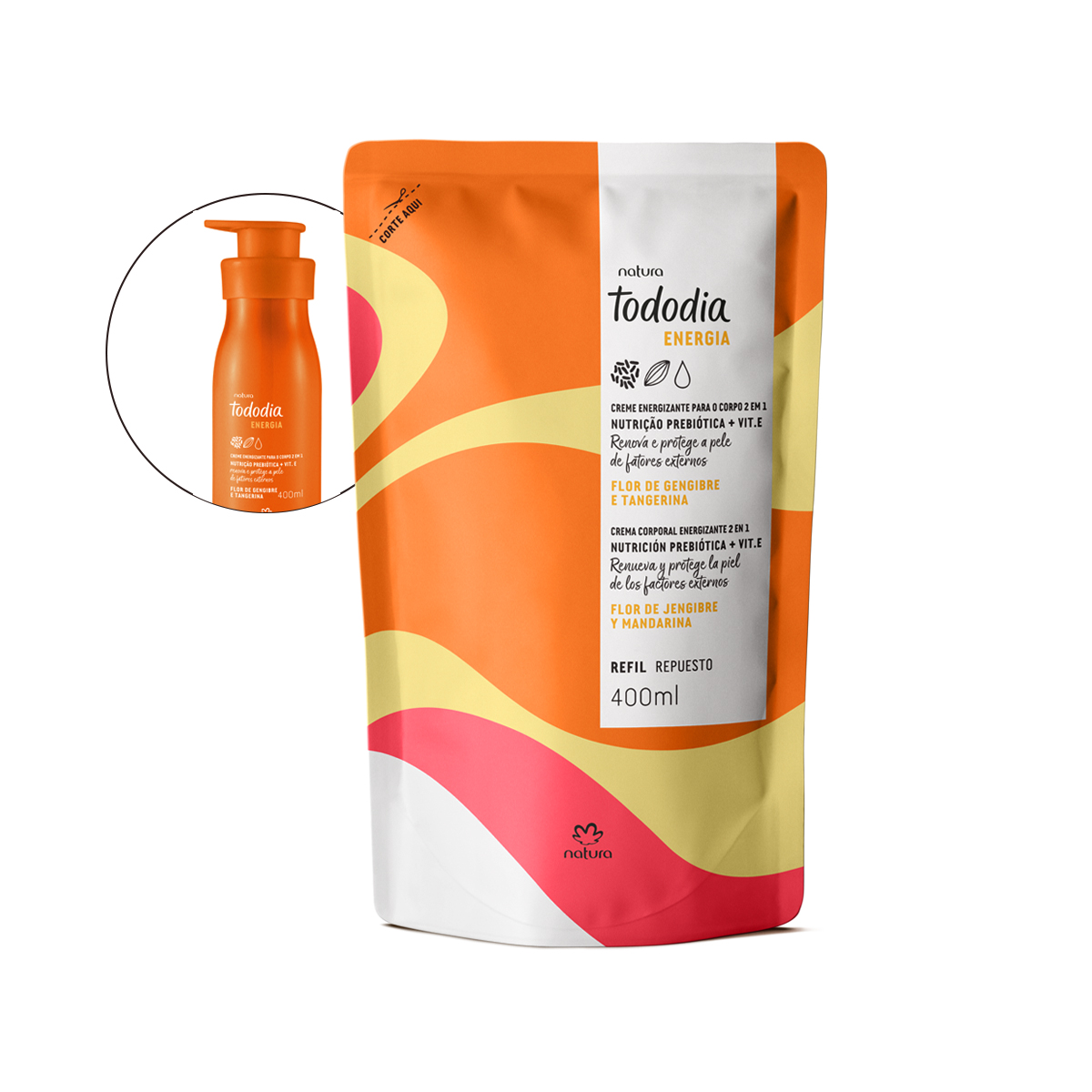 Refil Creme Energizante Corporal 2 em 1 Tododia Energia 400 ml Refil Creme Energizante Corporal 2 em 1 Tododia Energia 400 ml
