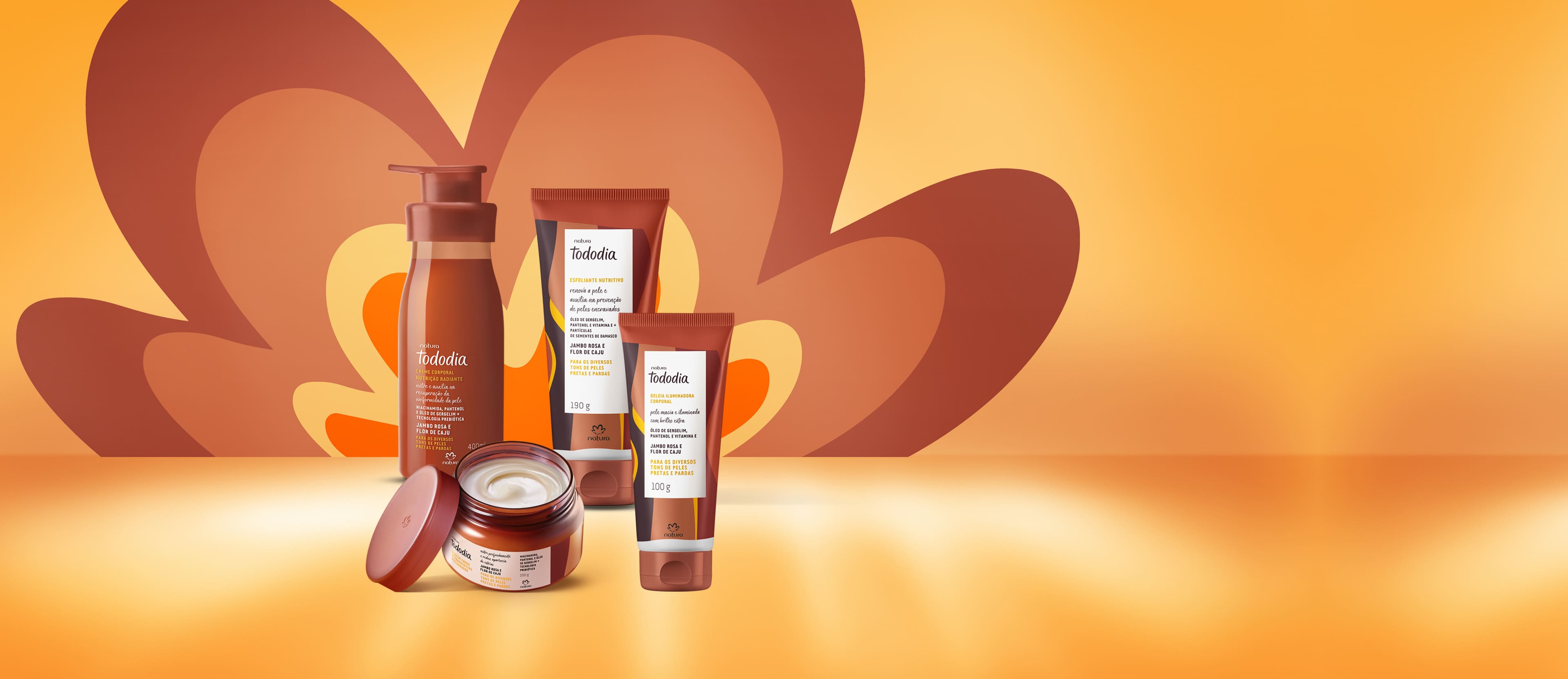 Kit Tododia Jambo Rosa e Flor de Caju Completo (4 produtos)