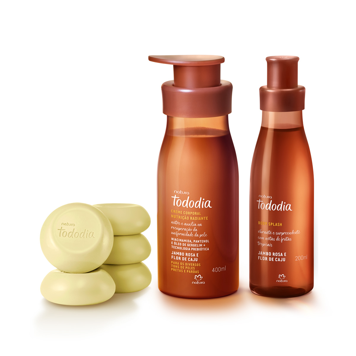 Kit Tododia Jambo Rosa e Flor de Caju Hidratação e Perfumação