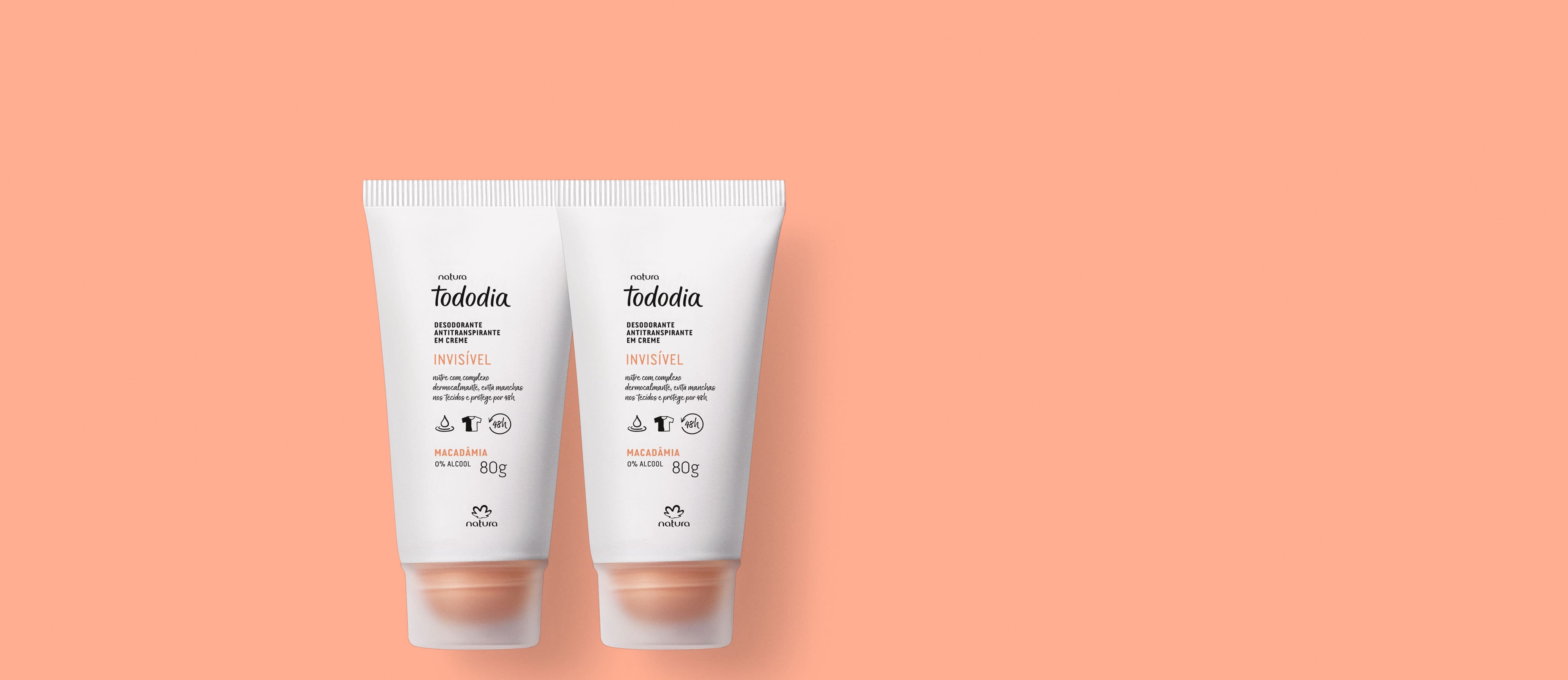 Kit Desodorante Antitranspirante em Creme Tododia Macadâmia (2 unidades)