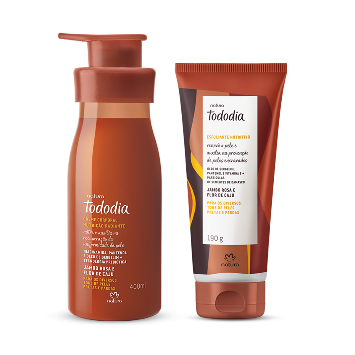 Kit Tododia Jambo Rosa e Flor de Caju com Esfoliante e Hidratante (2 produtos)