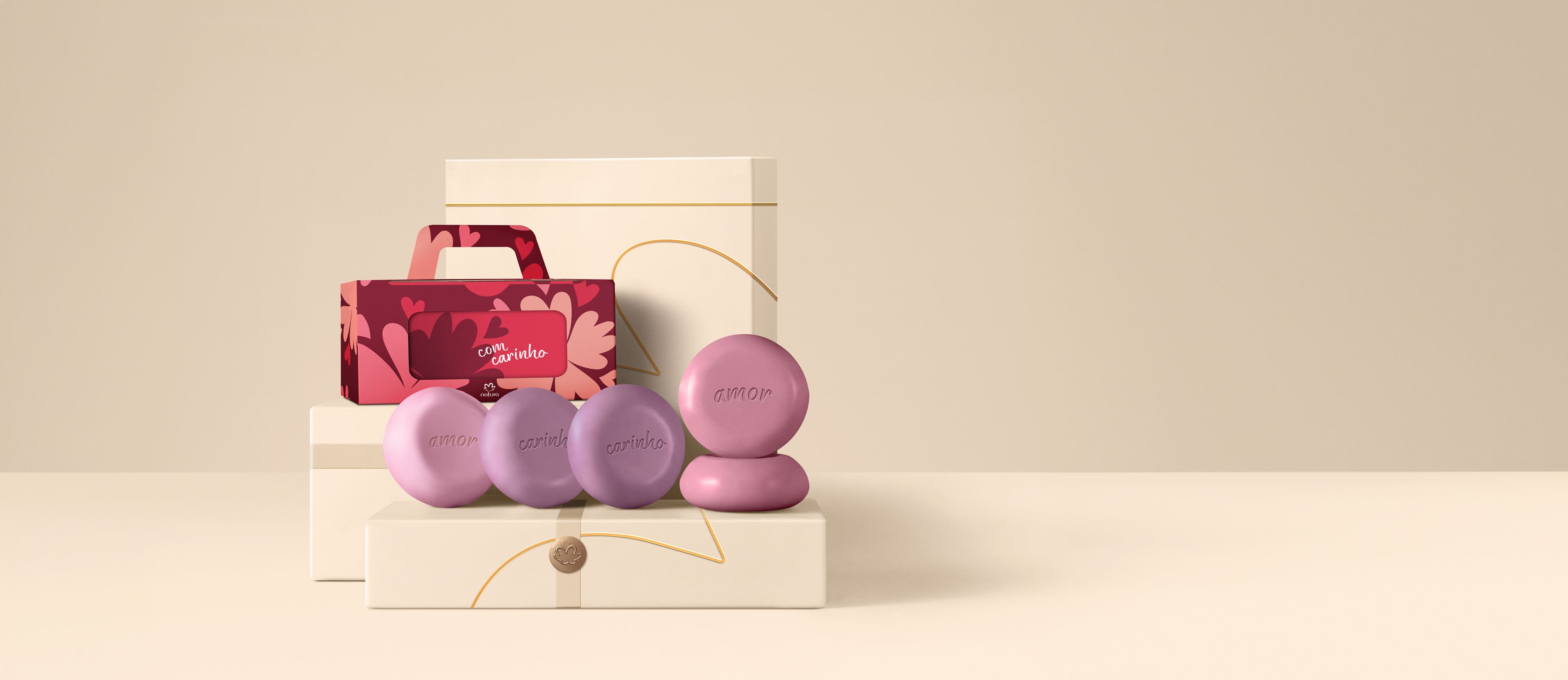 Presente Natura Tododia Sabonetes Sortidos Amor e Carinho (1 caixa)
