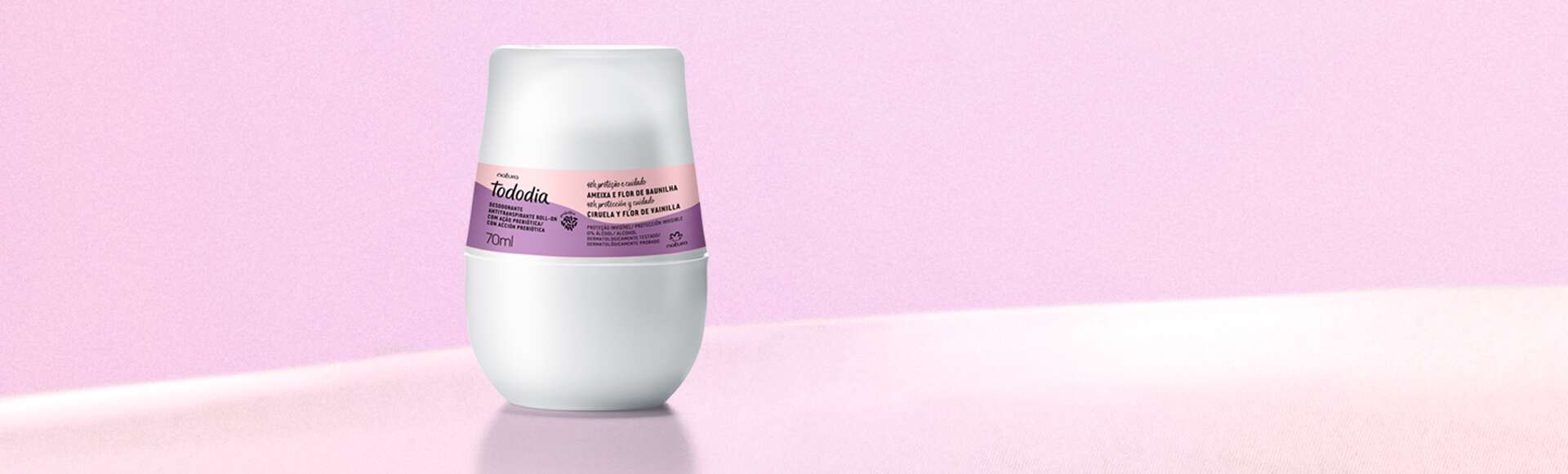 Desodorante Antitranspirante Roll-on Tododia Ameixa e Flor de Baunilha