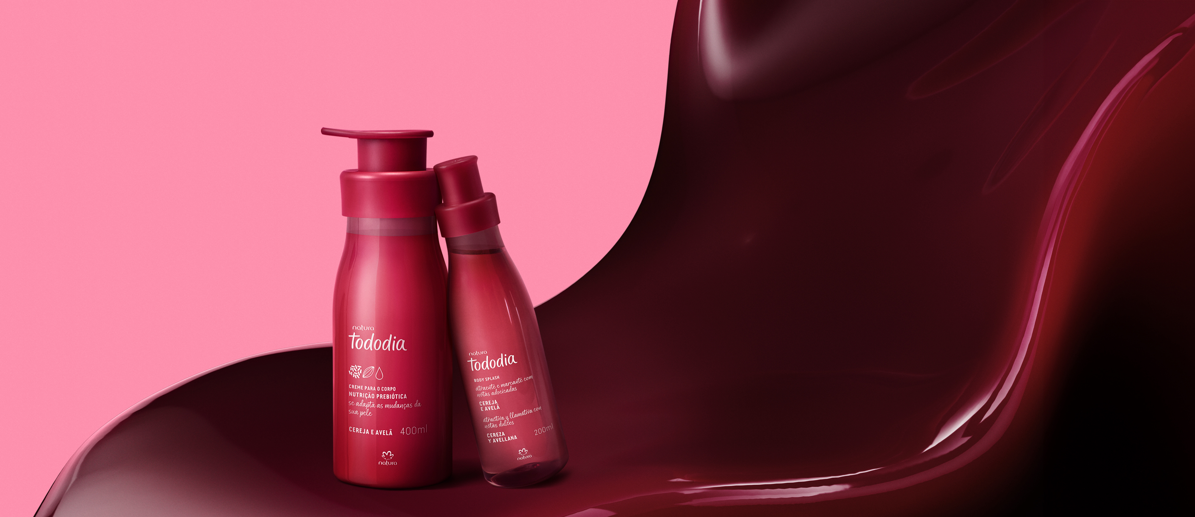 Kit Creme Nutritivo e Body Splash Tododia Cereja e Avelã (2 produtos)