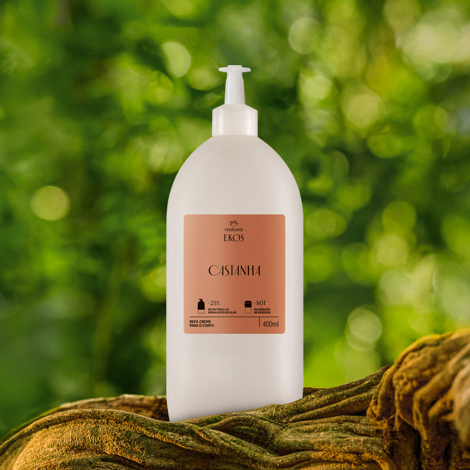 Refil Creme Desodorante Hidratante para o Corpo Ekos Castanha