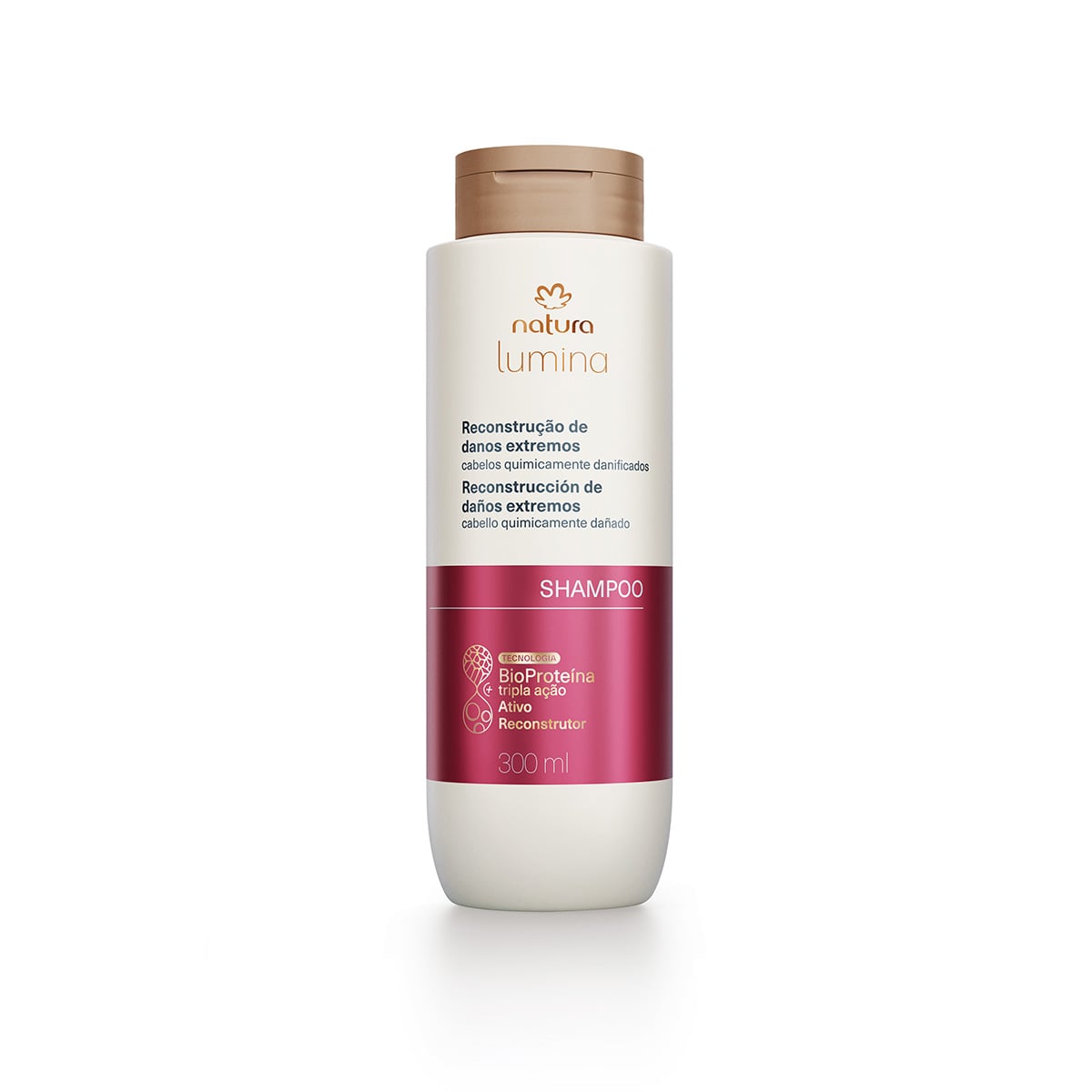 Shampoo Reestruturante para Cabelos Quimicamente Danificados Lumina 300 ml