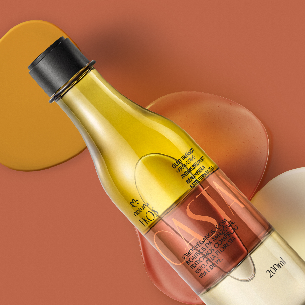 Óleo Trifásico Desodorante Corporal Ekos Castanha