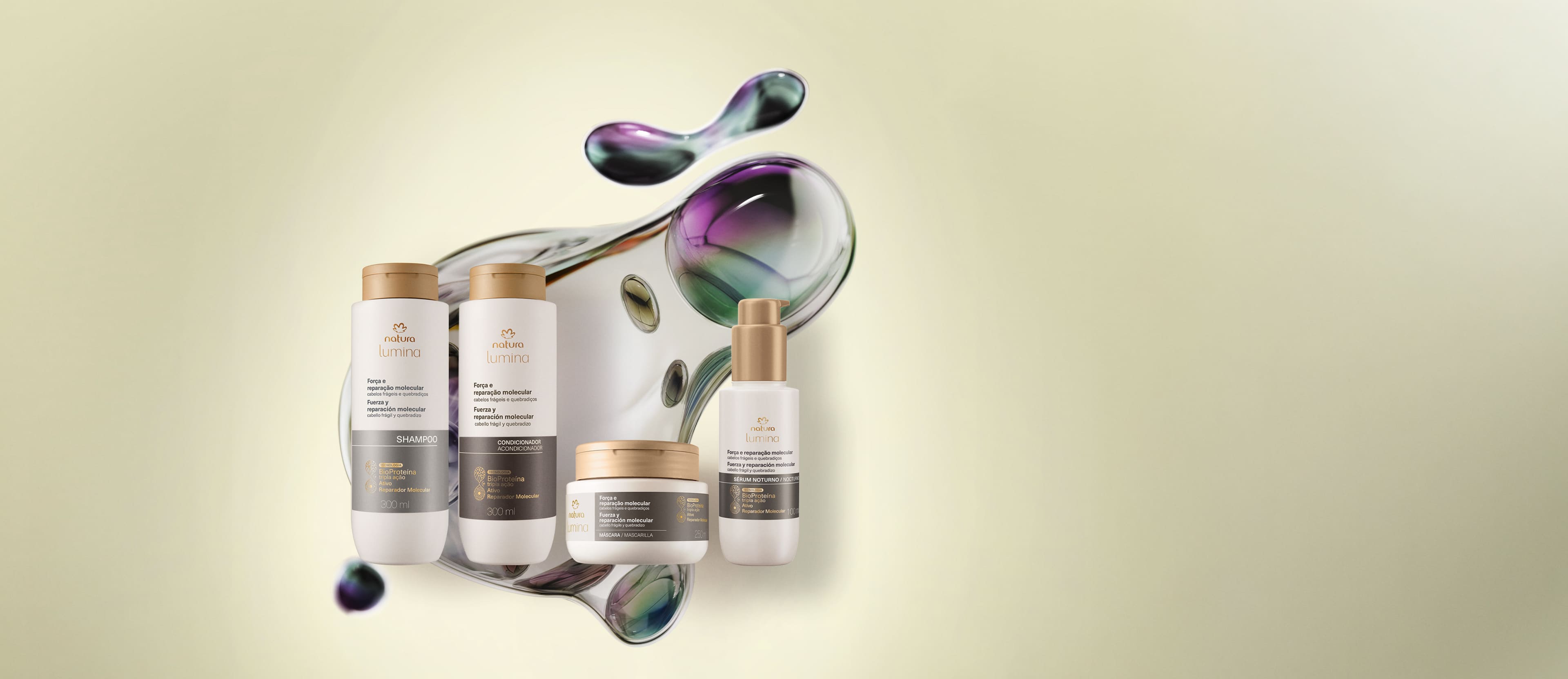 Kit Lumina Força e Reparação Molecular (4 produtos)