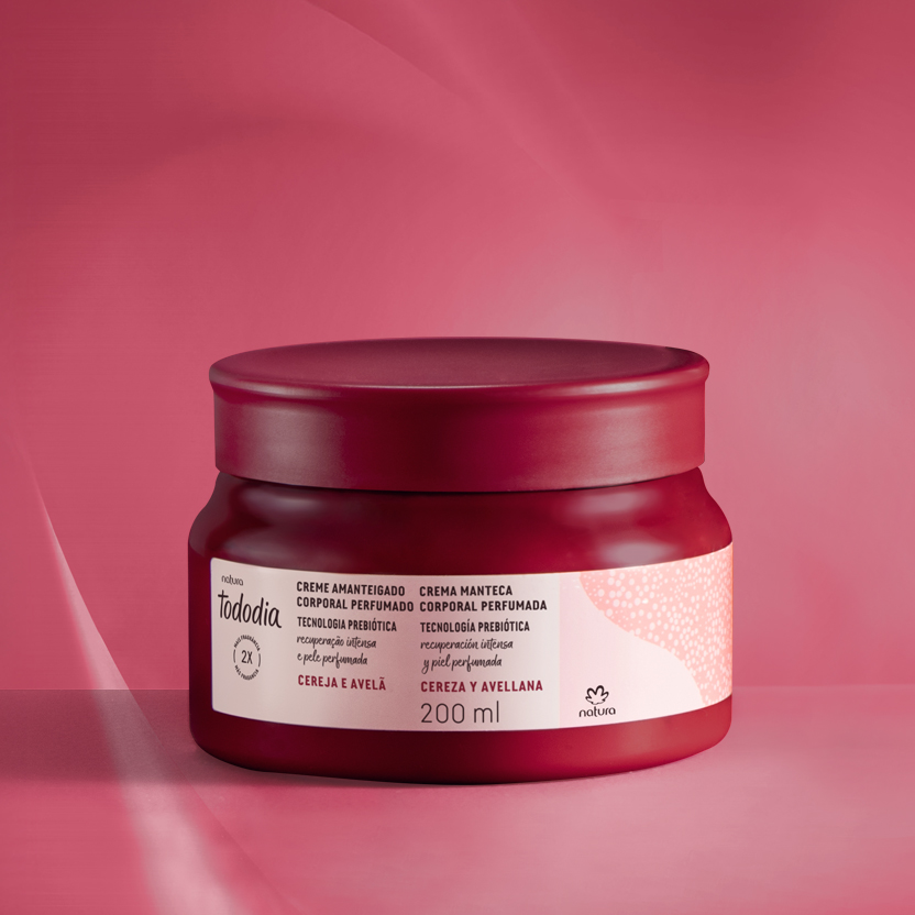 Creme Amanteigado Corporal Perfumado Tododia Cereja e Avelã